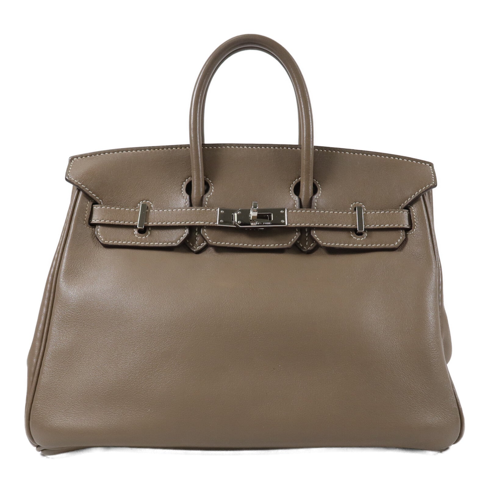 HERMES Swift皮革Birkin 25手挽袋Etoupe