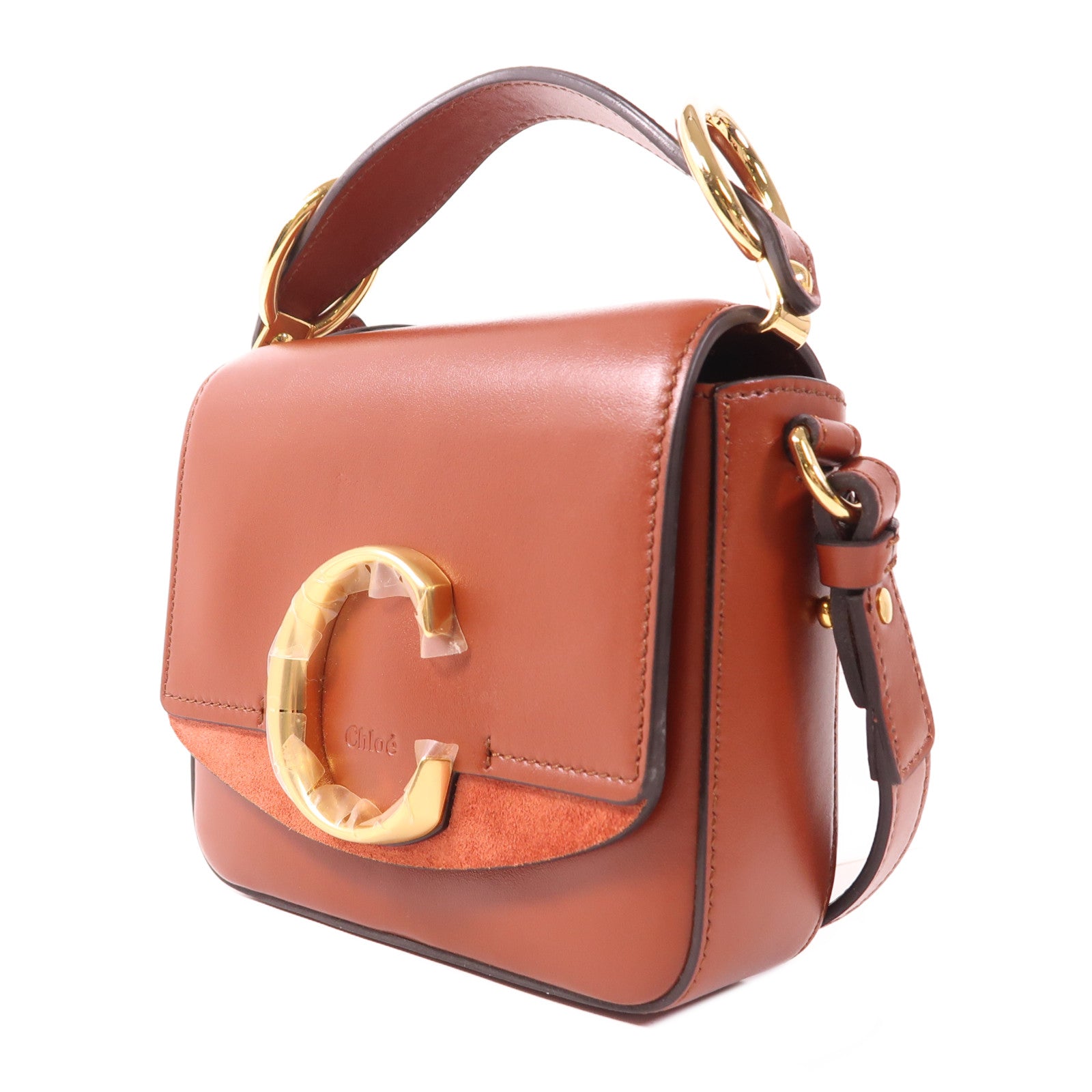 Chloe 牛皮皮革Chain Shoulder金扣手挽肩背兩用袋