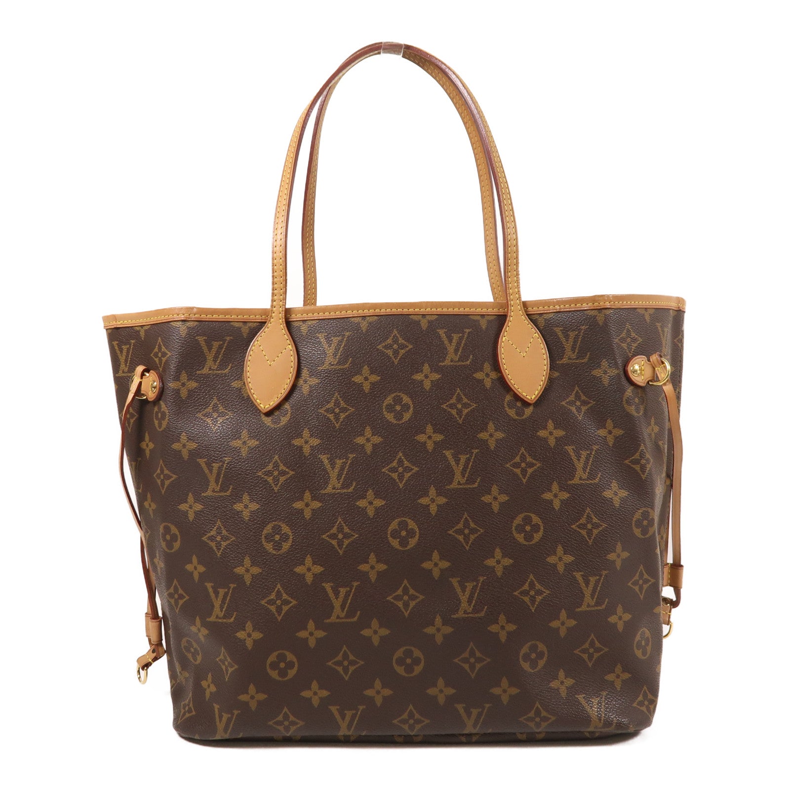 LOUIS VUITTON Monogram Neverfull MM金扣手挽袋