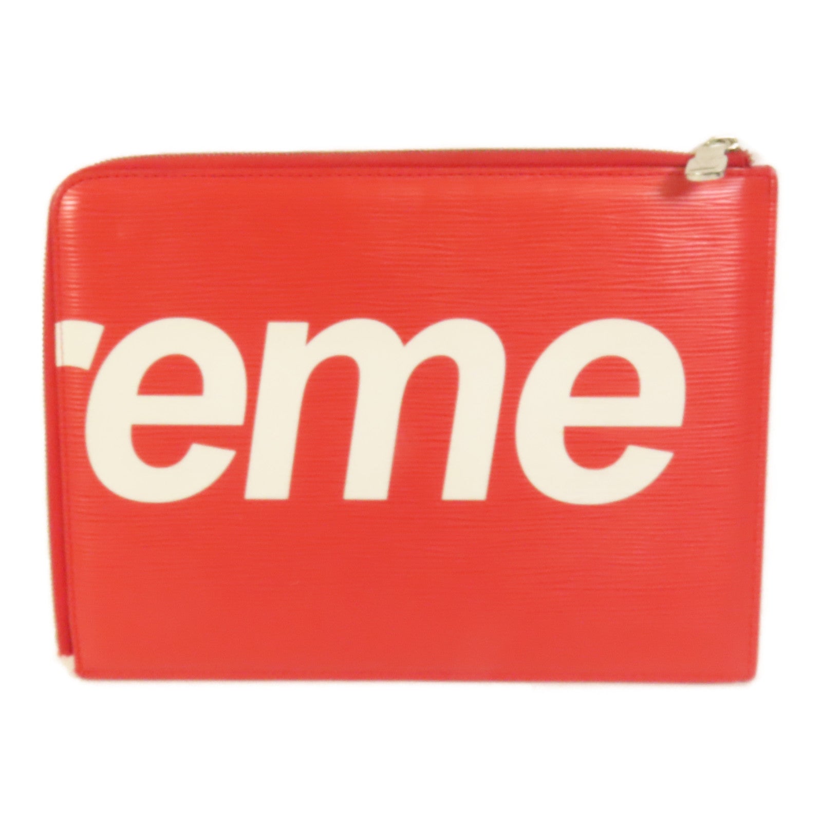 LOUIS VUITTON Epi Supreme Pochette Jules GM銀扣手拿包