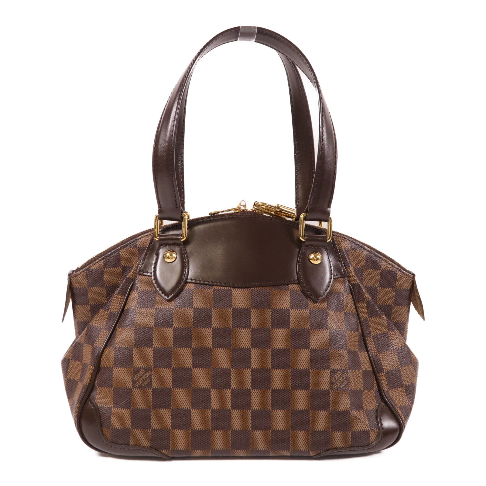 LOUIS VUITTON 【激減優惠】Damier Verona PM金扣肩背袋棕色
