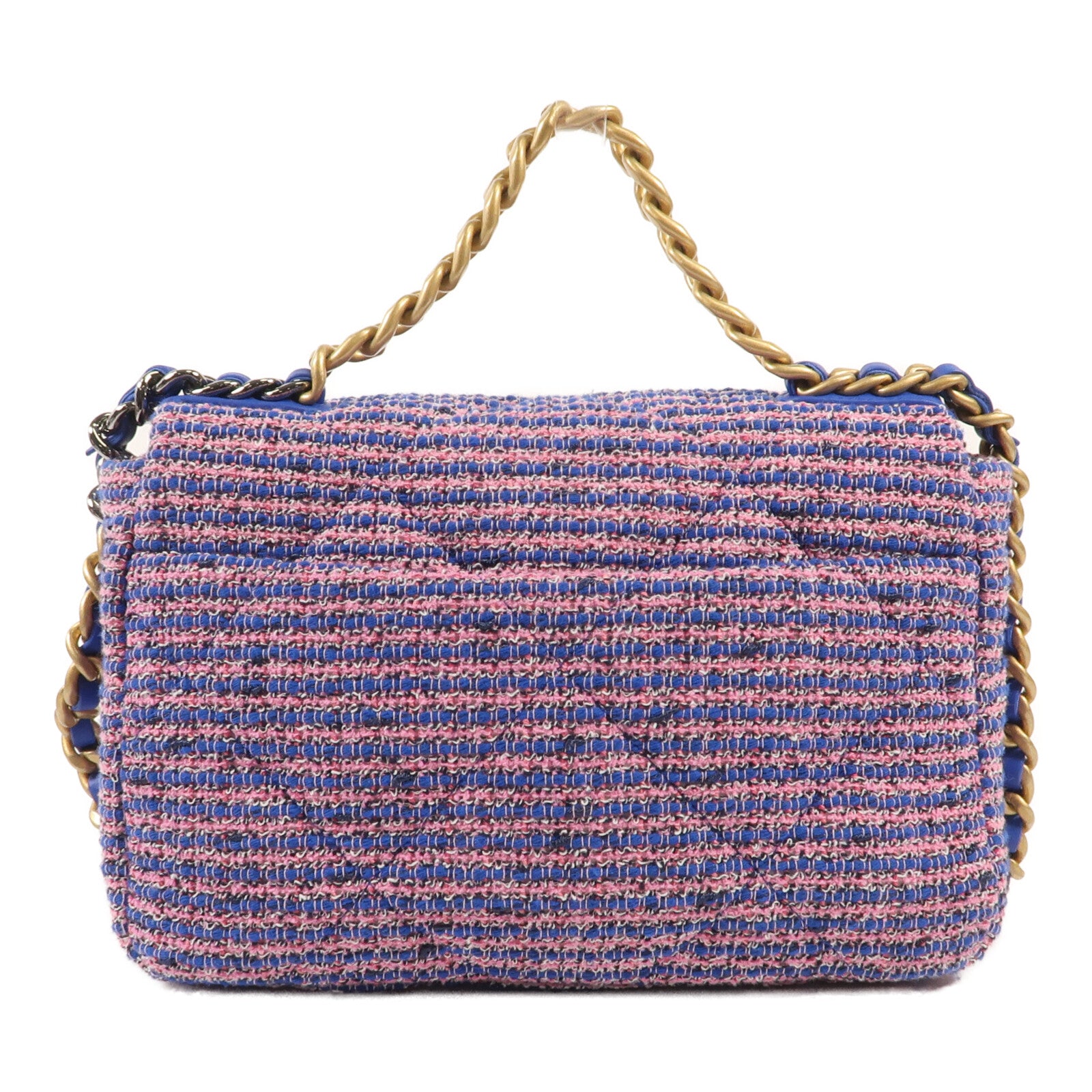CHANEL Tweed Chanel 19 Small鏈帶手挽肩背兩用袋