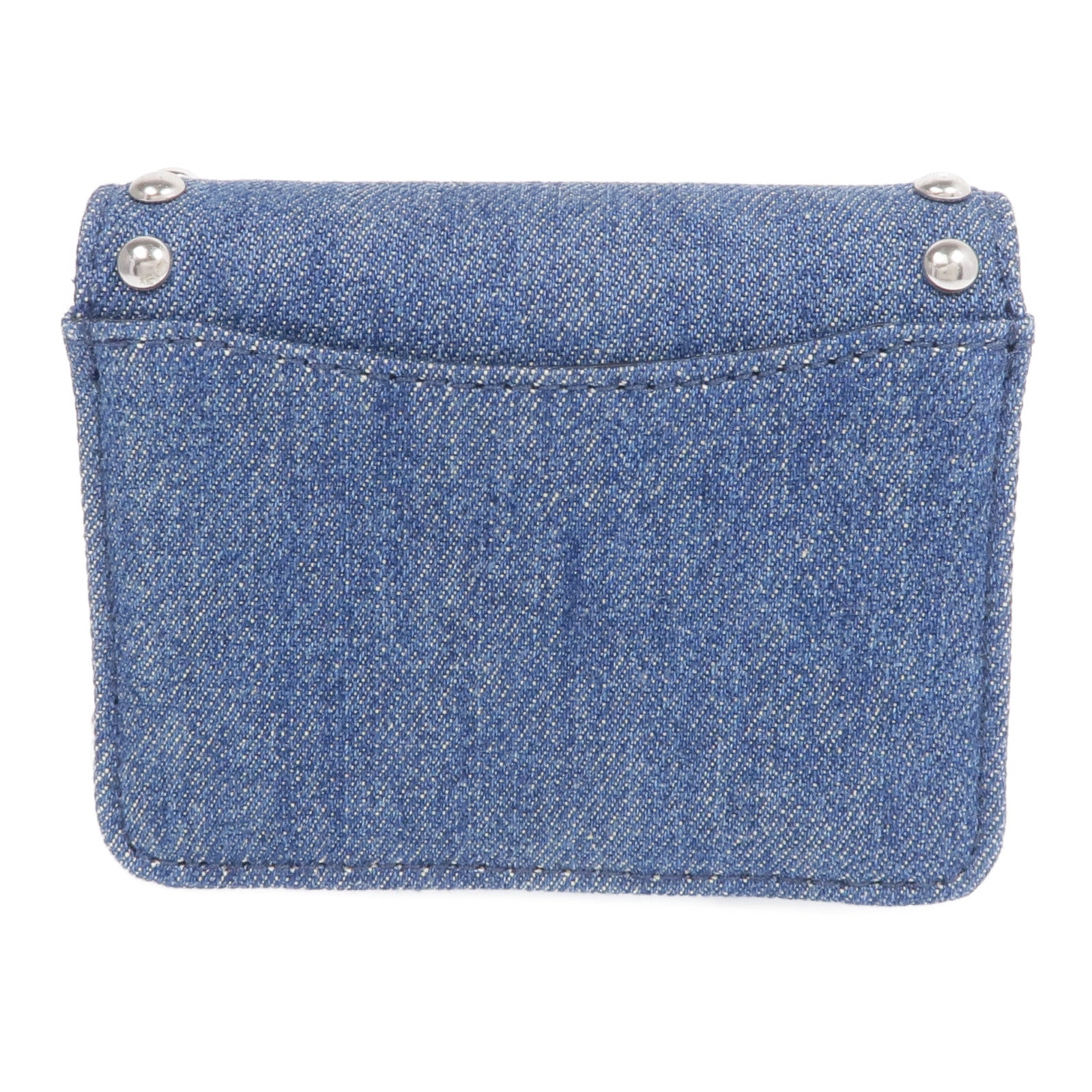 COACH 牛仔布Mini Chain Shoulder銀扣鏈帶肩背袋