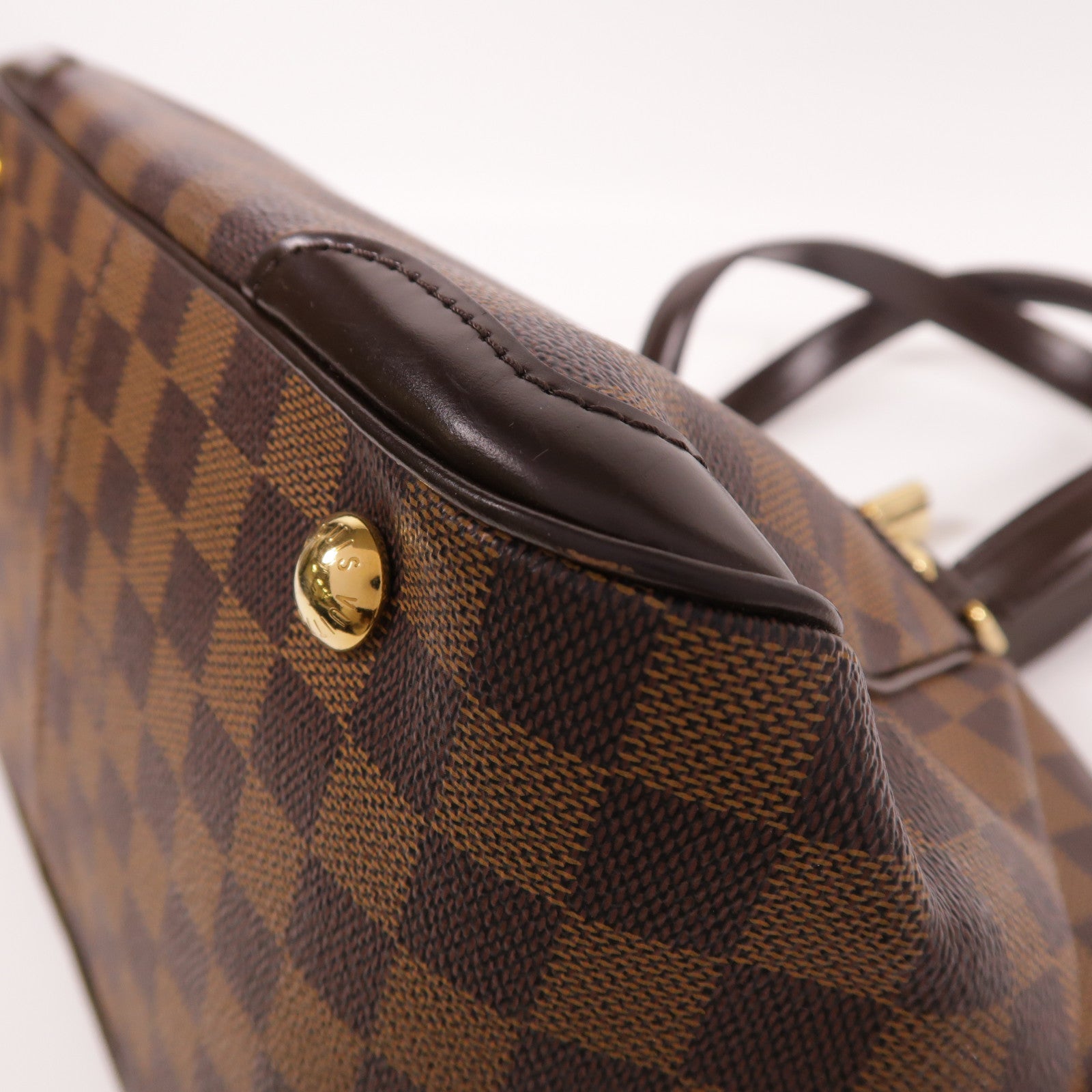 LOUIS VUITTON 【激減優惠】Damier Verona PM金扣肩背袋棕色