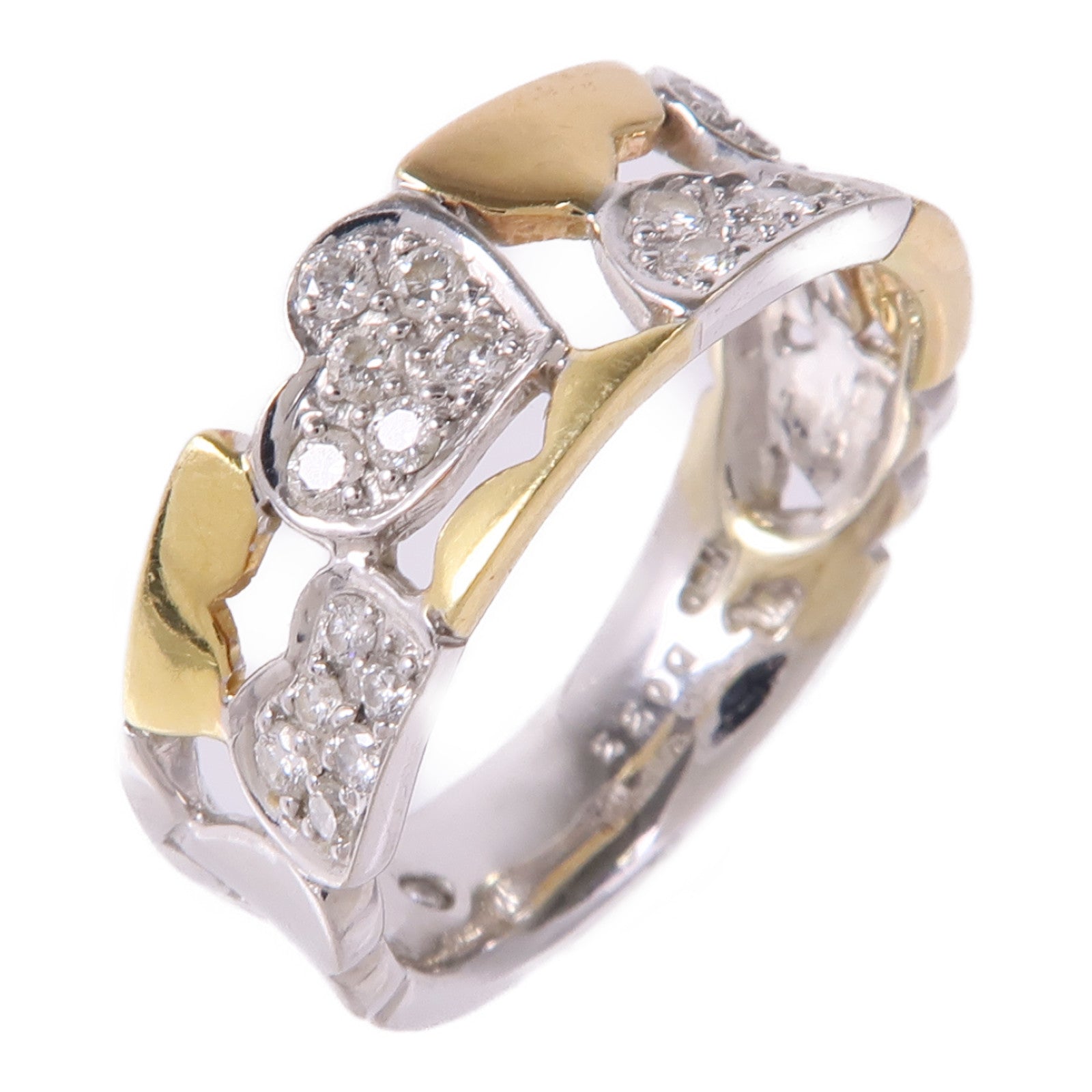 JEWELRY 18K黃金/白金Diamond Ring鑽石戒指US#6.75