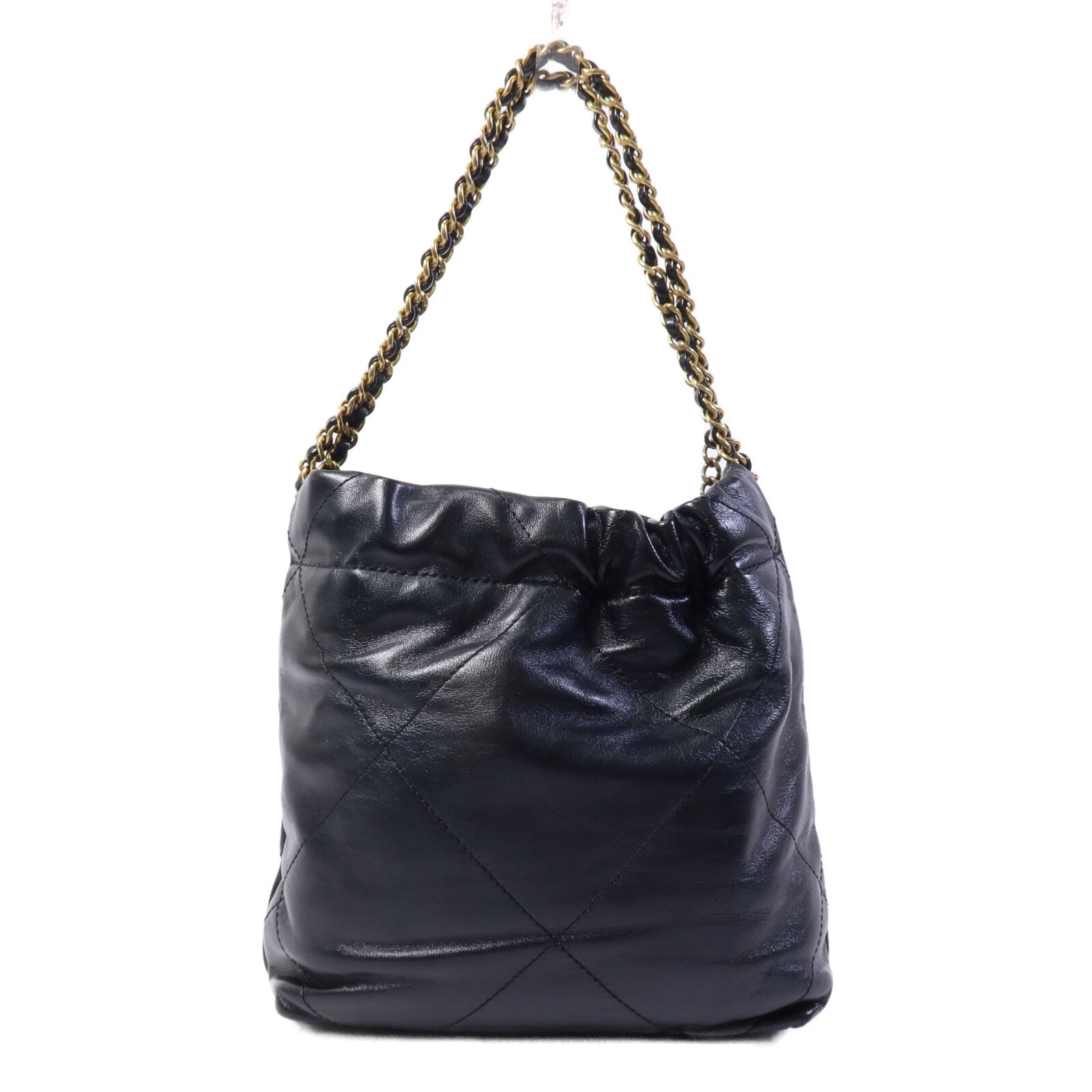 CHANEL 牛皮皮革C22 Mini金扣鏈帶肩背袋