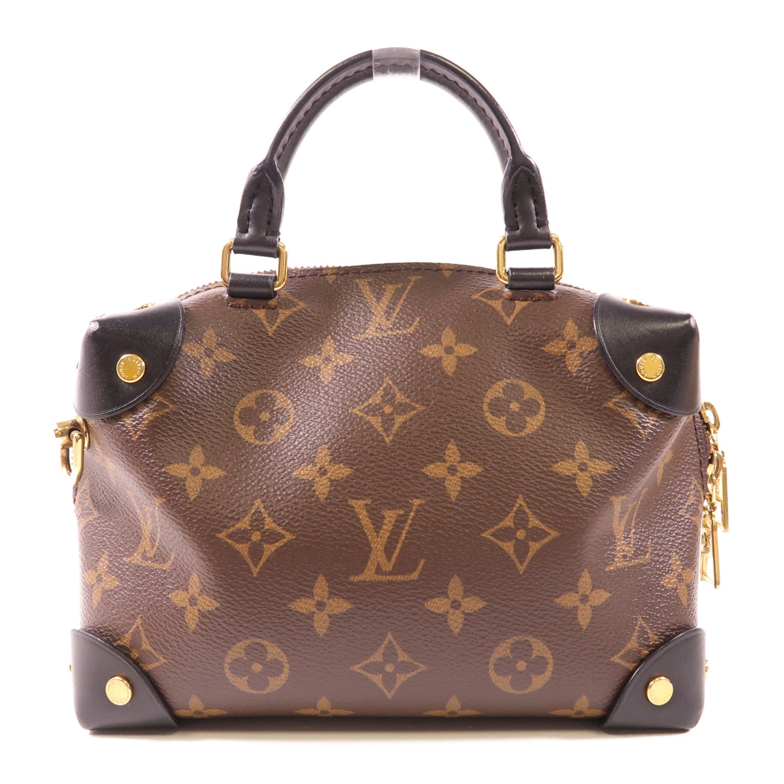 LOUIS VUITTON Monogram Petite Malle Souple金扣手挽肩背兩用袋