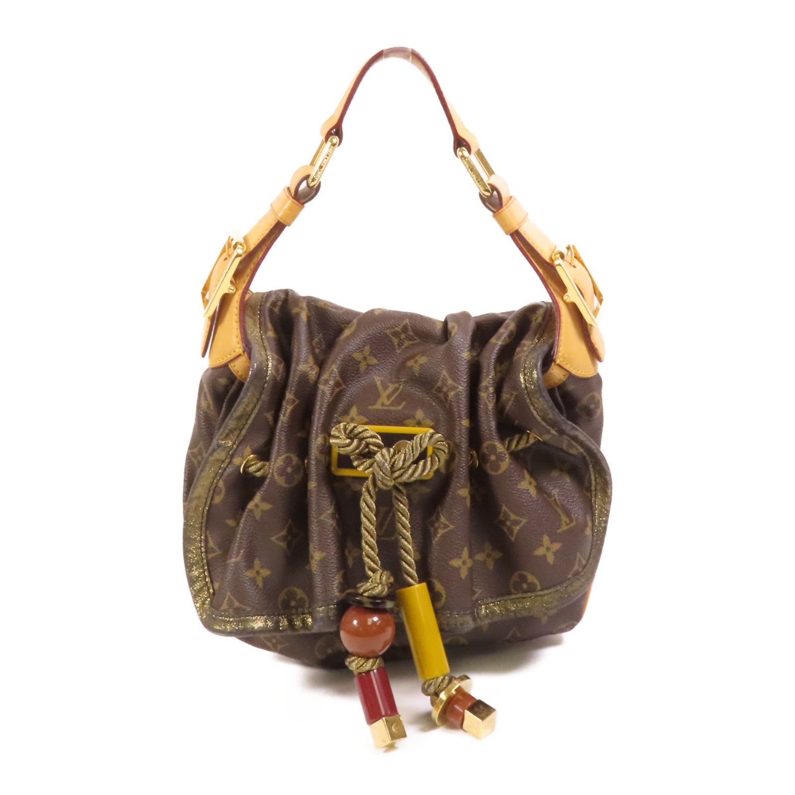LOUIS VUITTON Monogram Kalahair PM金扣肩背袋
