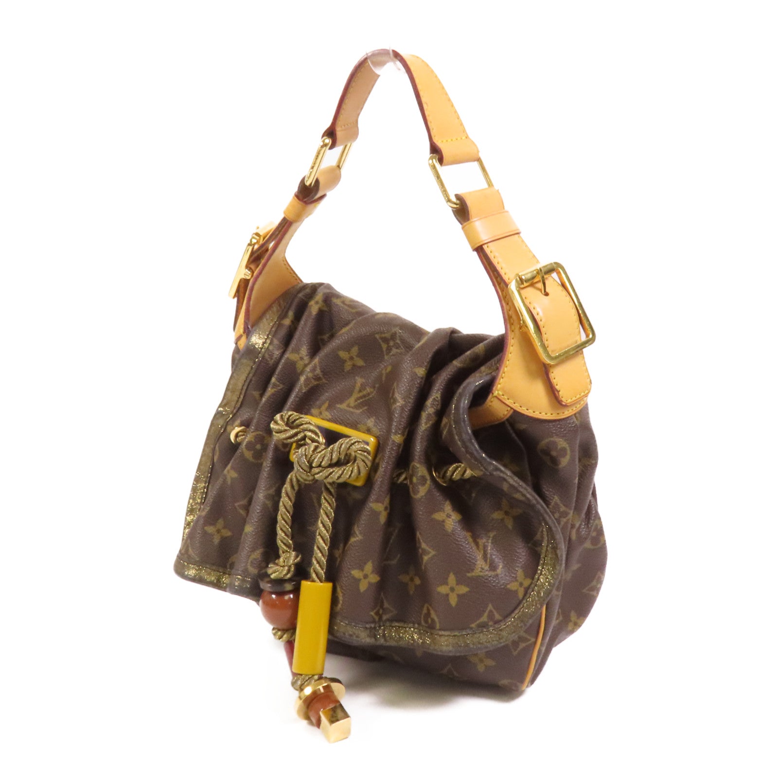 LOUIS VUITTON Monogram Kalahair PM金扣肩背袋