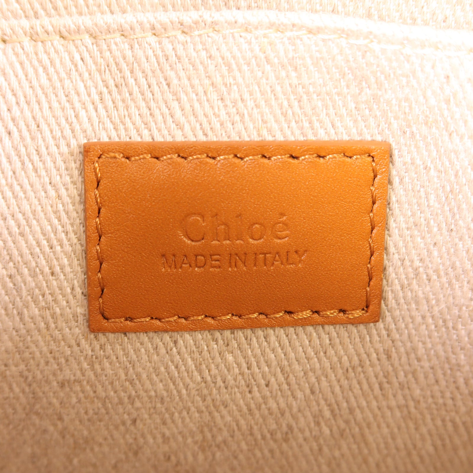 Chloe 牛皮皮革Small Woody Bag金扣手挽肩背兩用袋