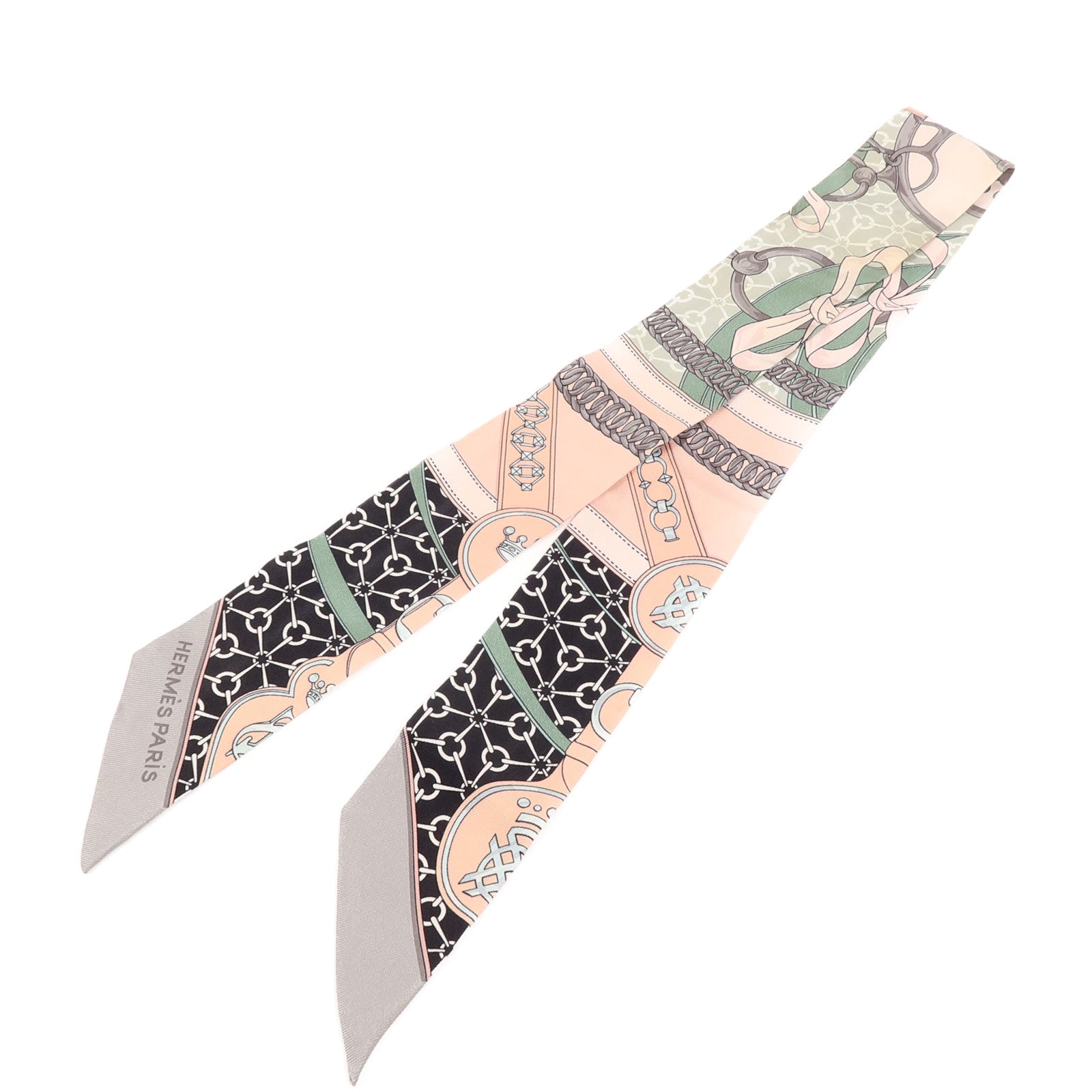 HERMES 絲質Twilly絲巾