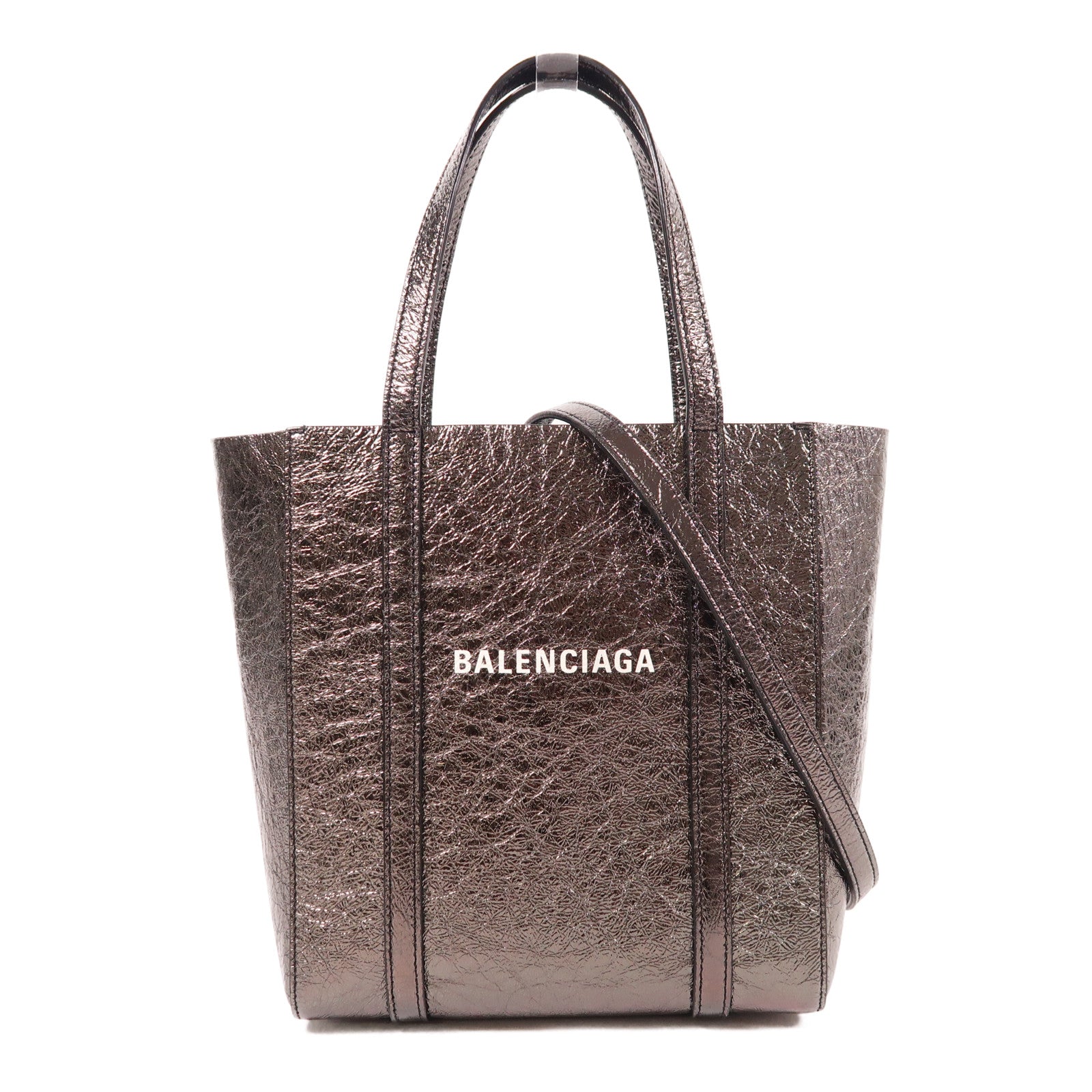 BALENCIAGA 【激減優惠】皮革2 Way Shoulder Bag銀扣手挽肩背兩用袋