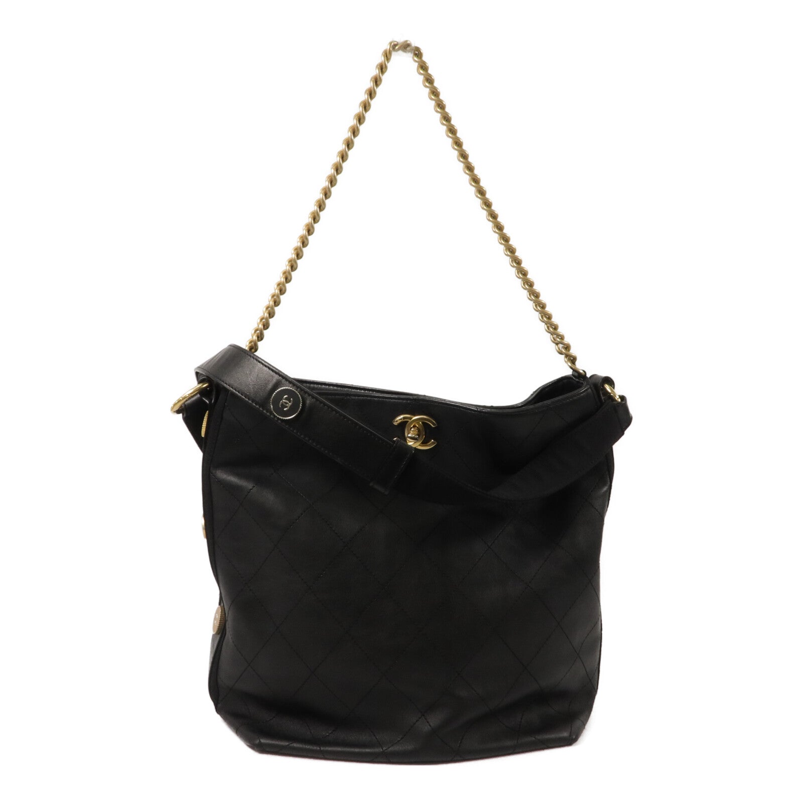 CHANEL 牛皮皮革Hobo Bag手挽肩背兩用袋