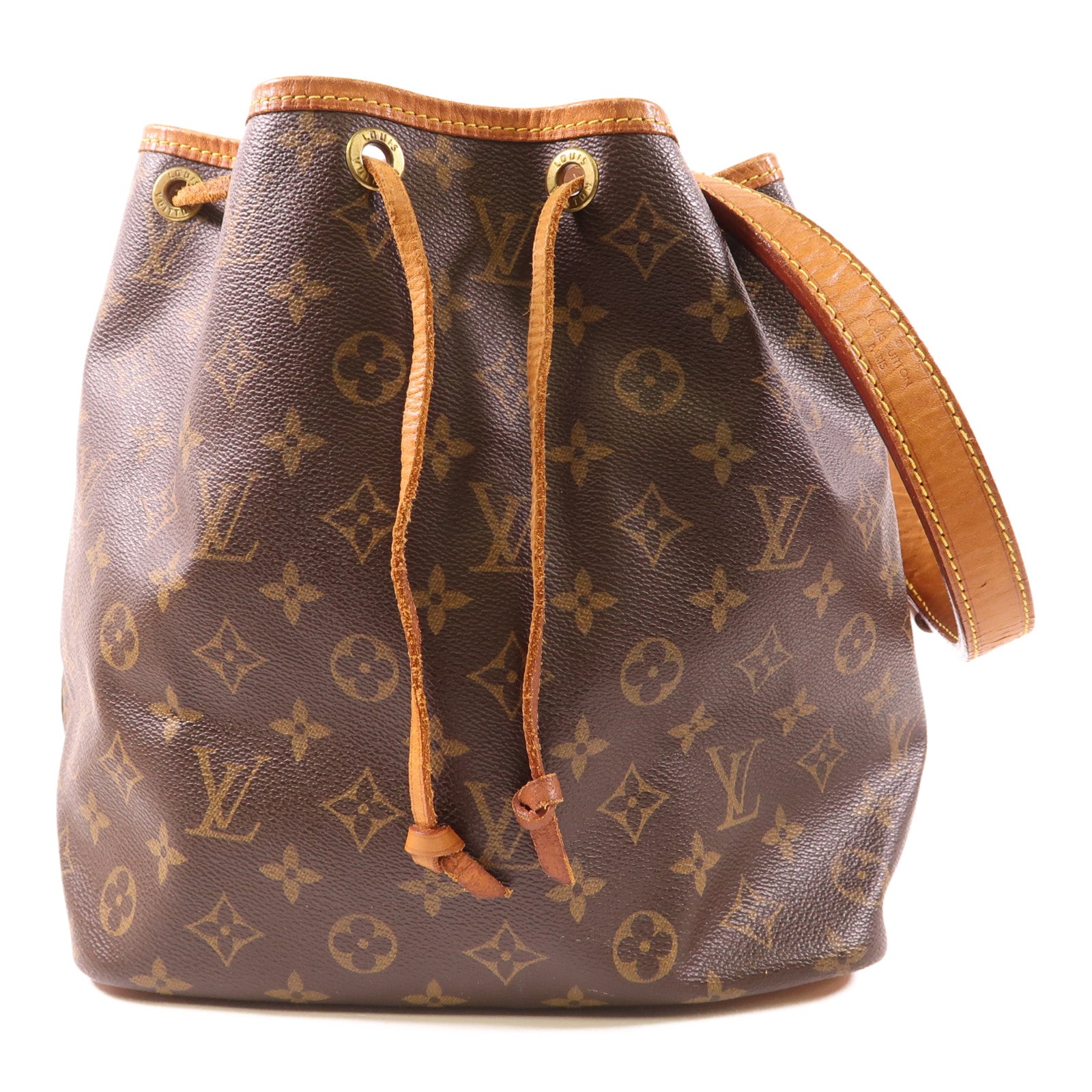 LOUIS VUITTON LV GHW Petit Noe Shoulder Bag M42226 Monogram Brown
