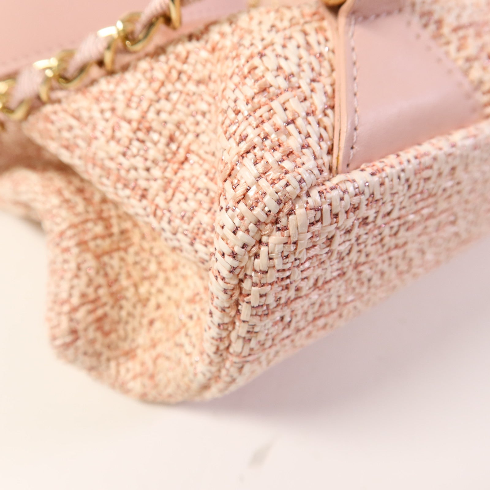 CHANEL 帆布Deauville Backpack金扣背包