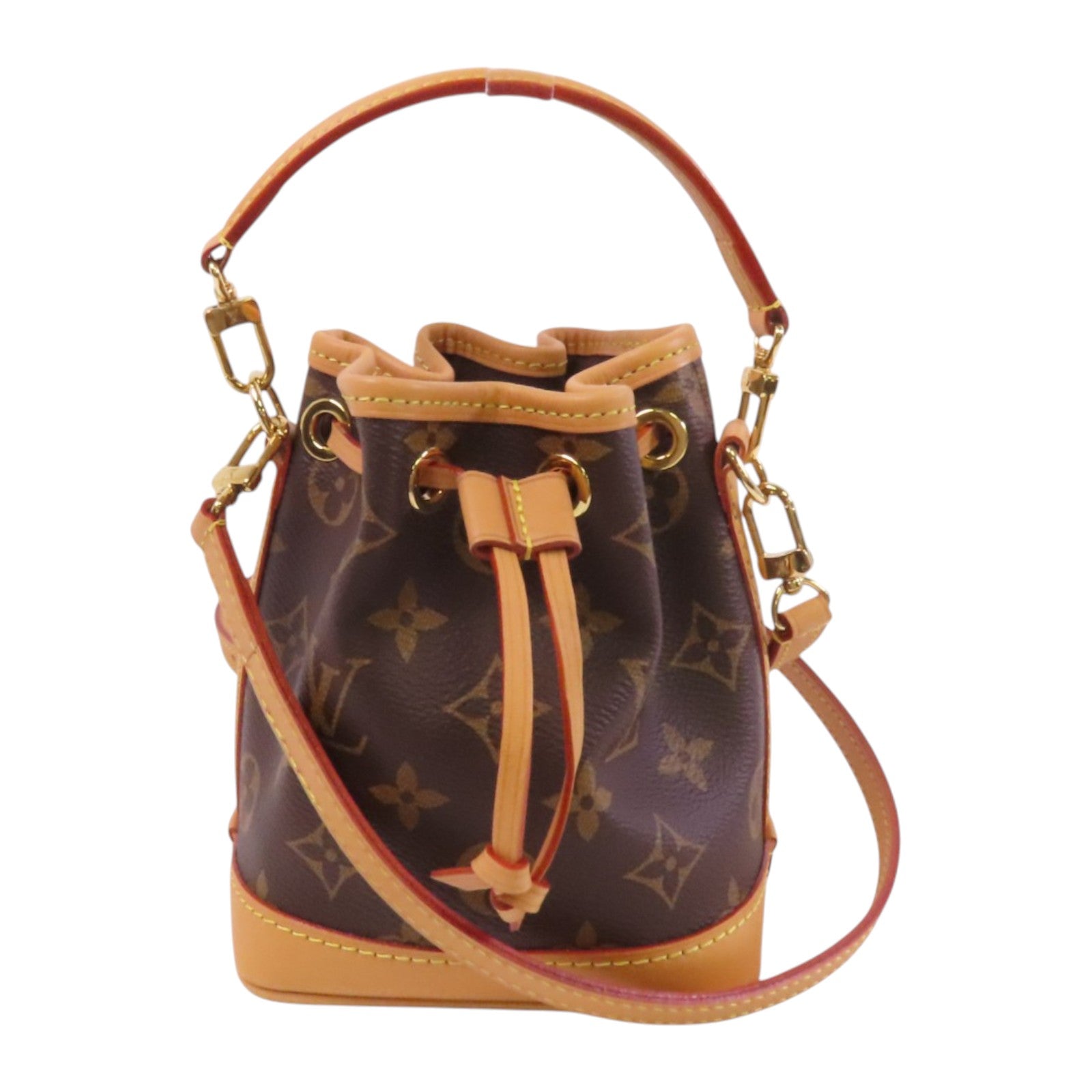 LOUIS VUITTON Monogram Nano Noe金扣手挽肩背兩用愛