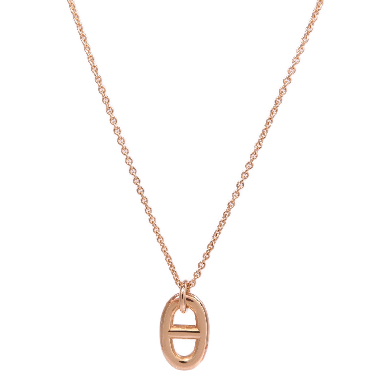 HERMES 18K玫瑰金Farandoie Pendant項鍊