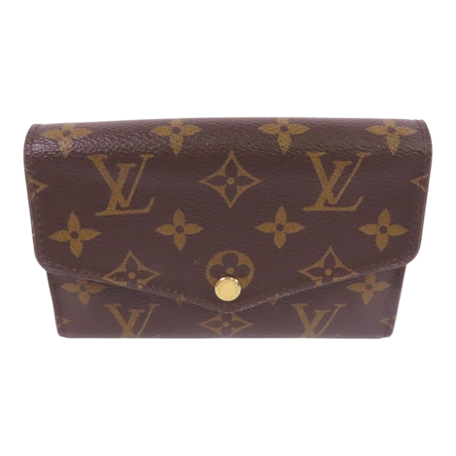LOUIS VUITTON Monogram Short Wallet金扣短錢包