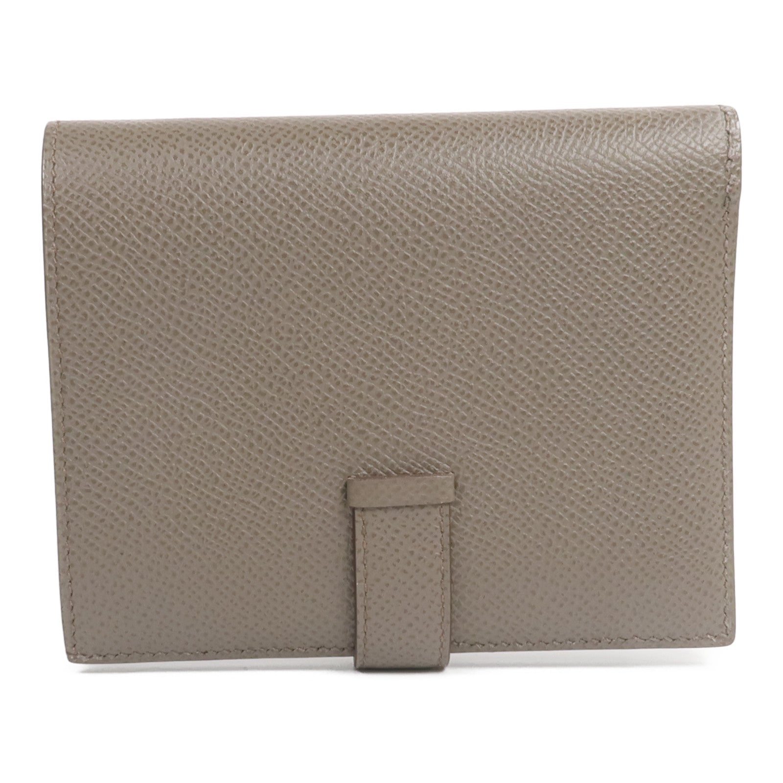 HERMES Epsom皮革Bearn Compact Wallet錢包Etain