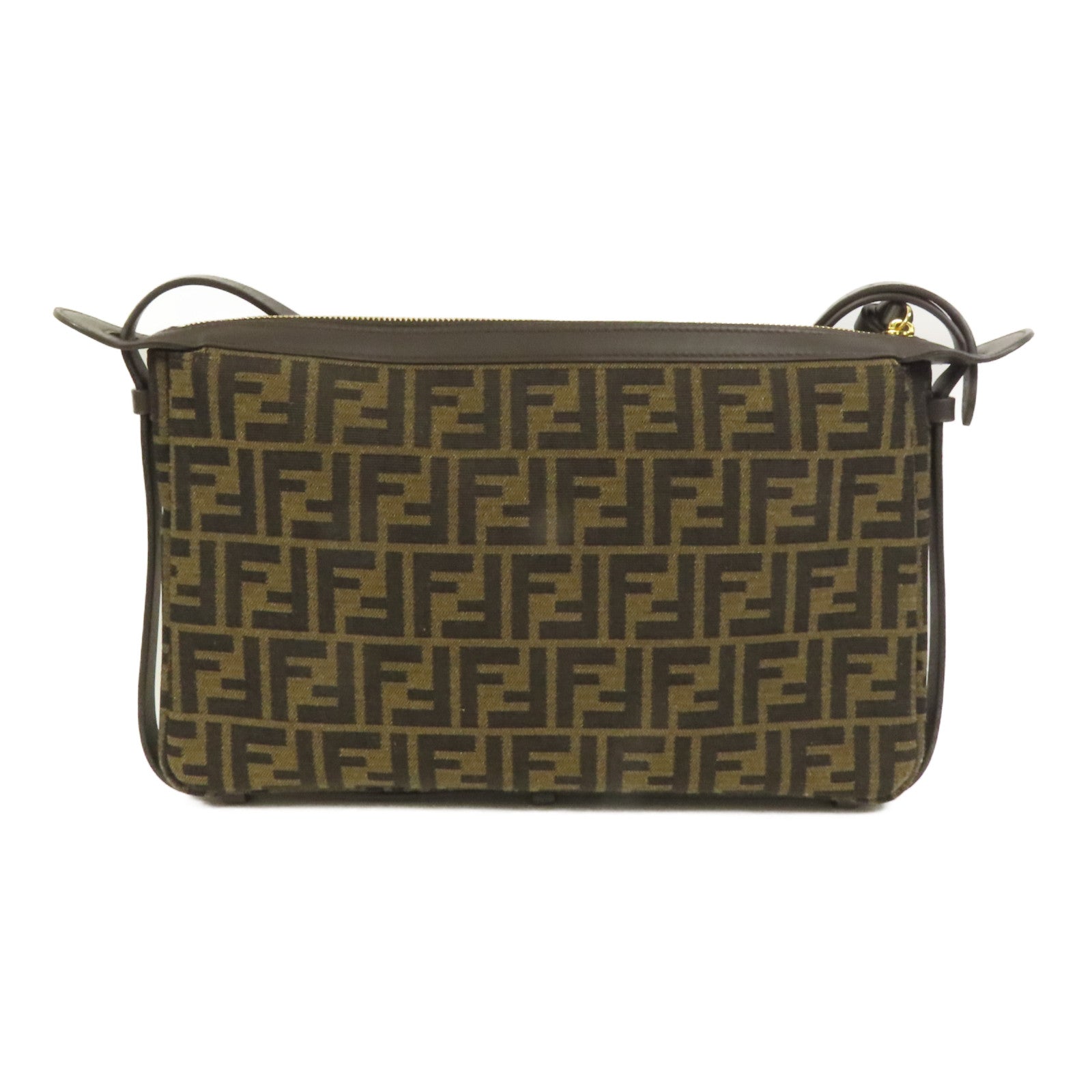 FENDI 帆布Shoulder Bag金扣肩背袋