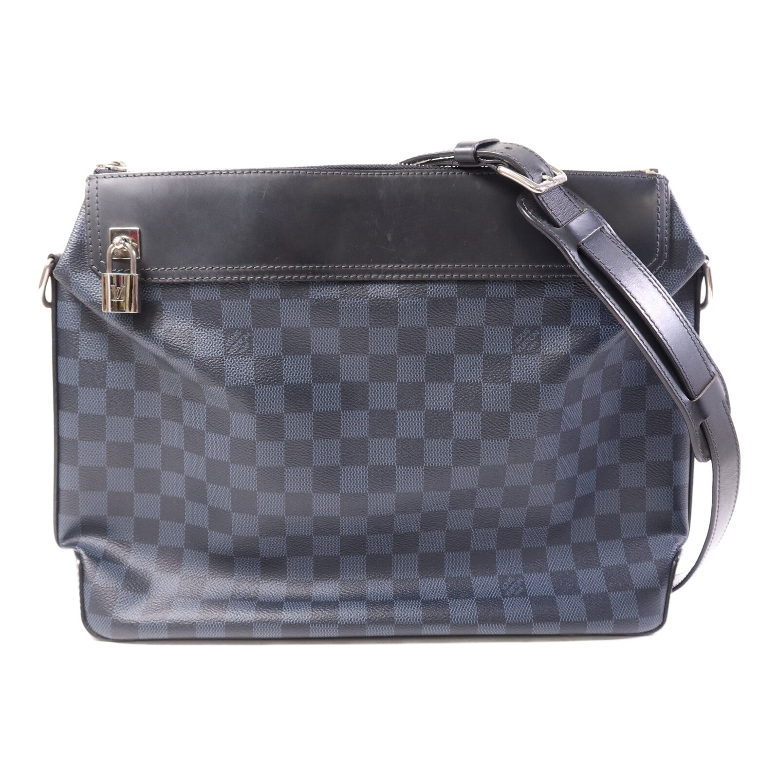 LOUIS VUITTON 【激減優惠】Damier Cobalt Greenwich Messenger銀扣肩背袋
