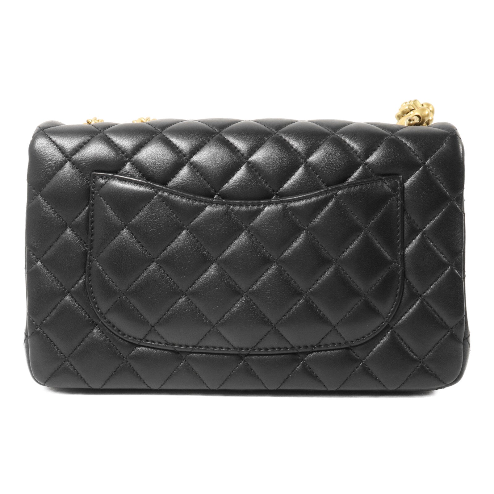 CHANEL 羊皮皮革Camellia Chain鏈帶肩背袋