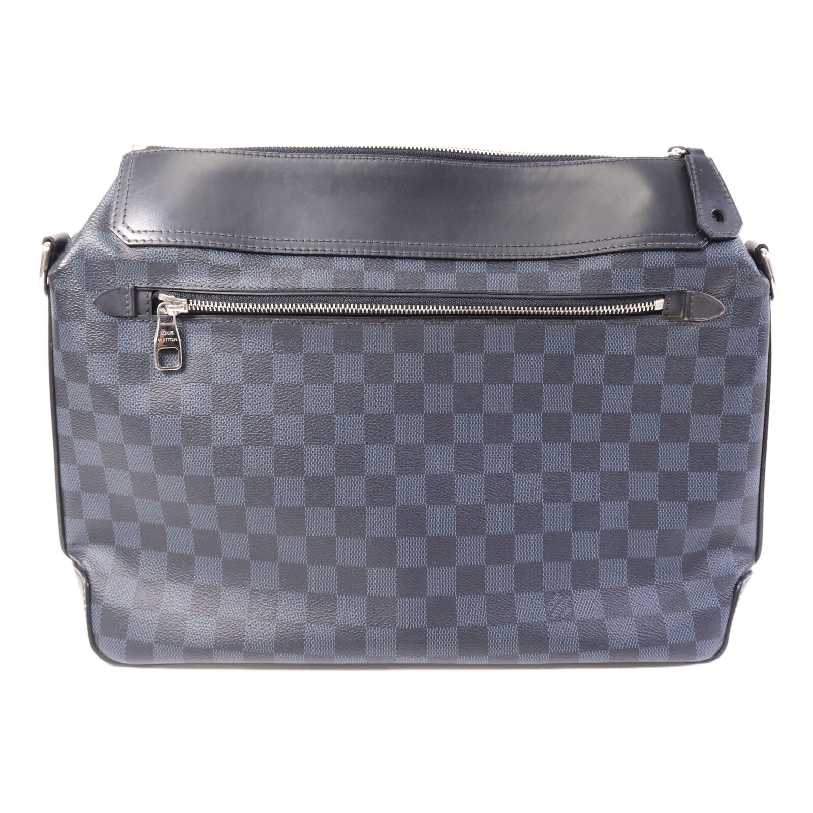 LOUIS VUITTON 【激減優惠】Damier Cobalt Greenwich Messenger銀扣肩背袋
