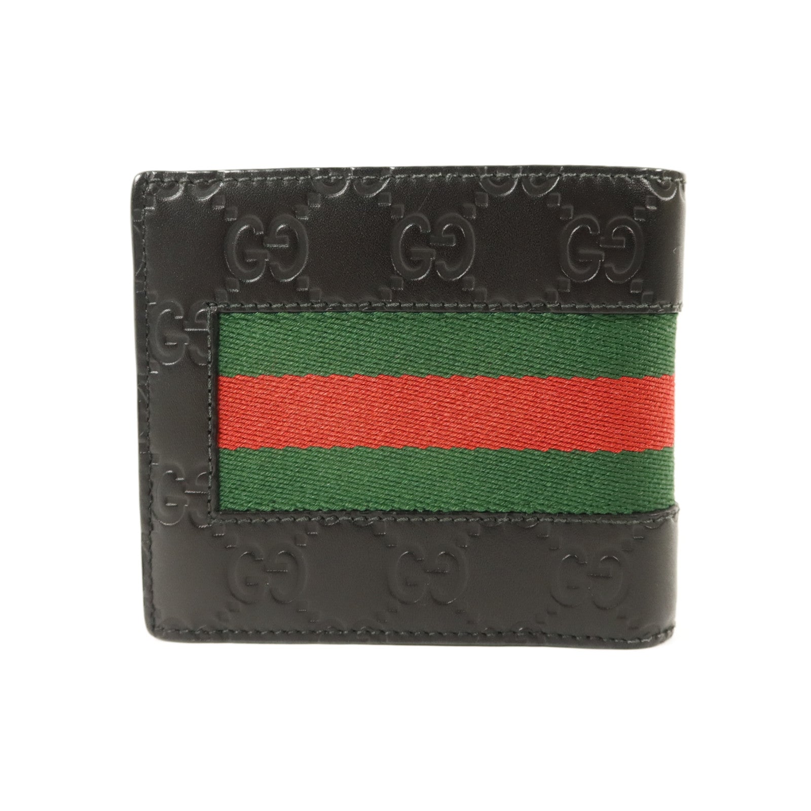 GUCCI 牛皮皮革Signature Wallet銀扣錢包