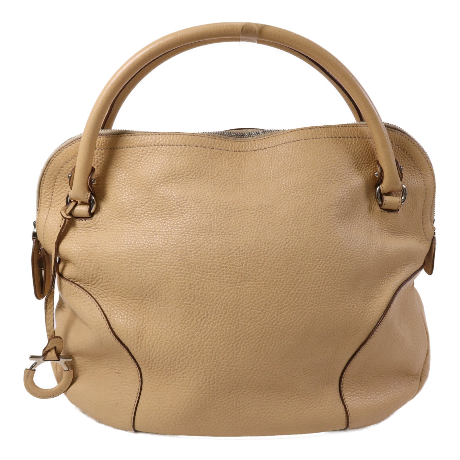 Salvatore Ferragamo 牛皮皮革Hand Bag銀扣手挽袋