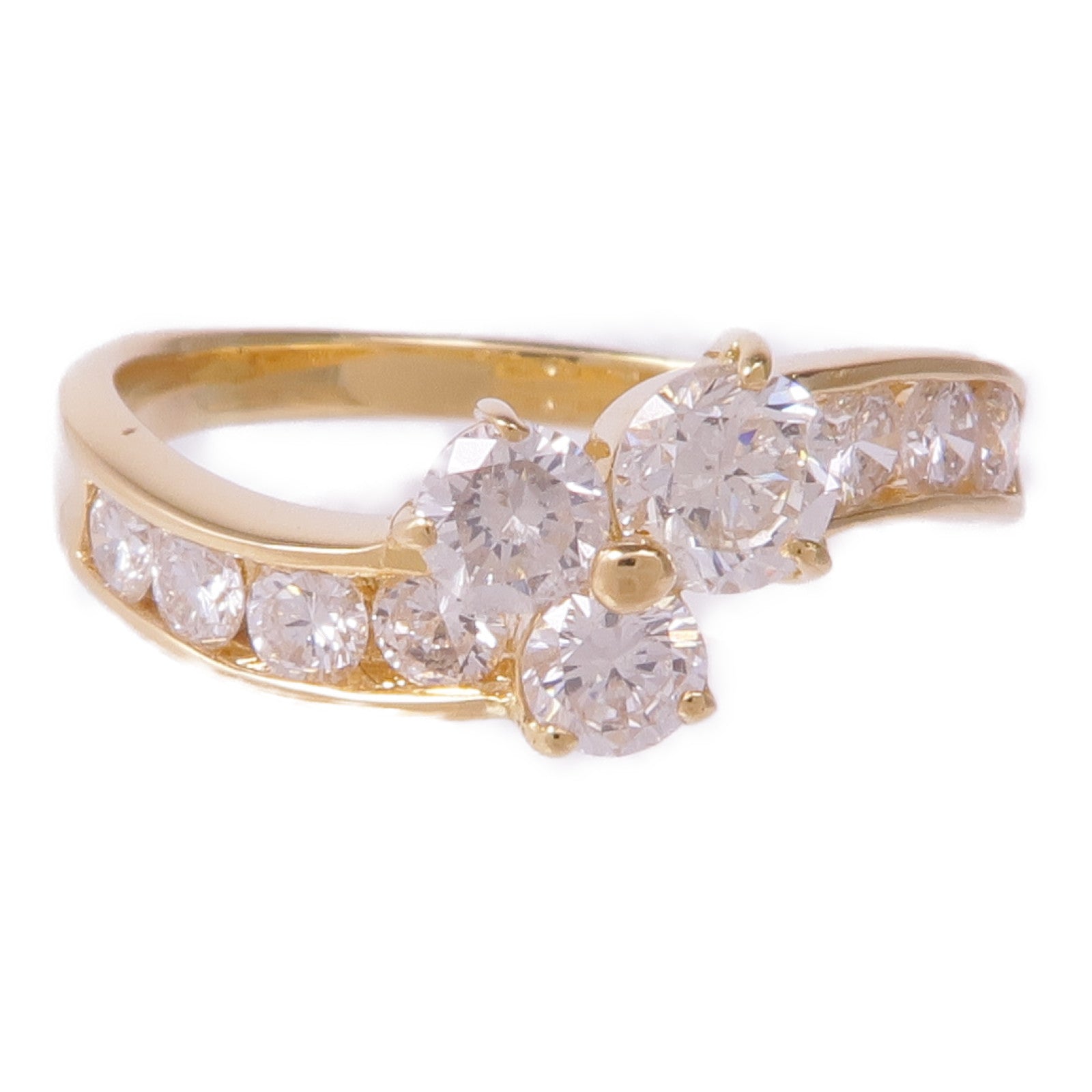 JEWELRY 【激減優惠】18K黃金Diamond Ring鑽石戒指US#5.75
