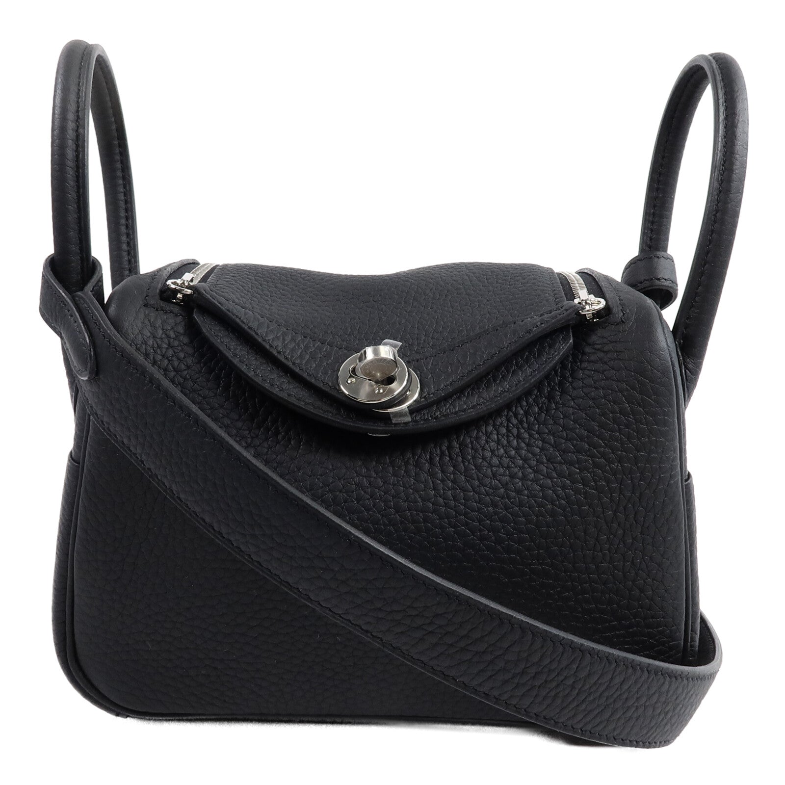 HERMES Clemence皮革Mini Lindy手挽肩背兩用袋