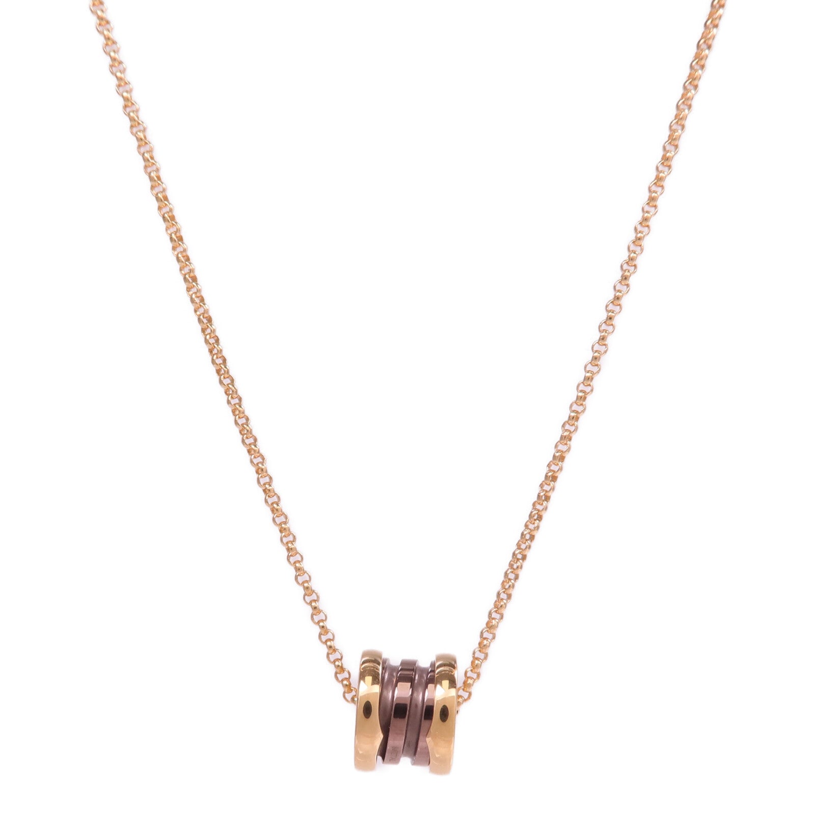 BVLGARI 18K玫瑰金/陶瓷B-zero1 Necklace項鍊