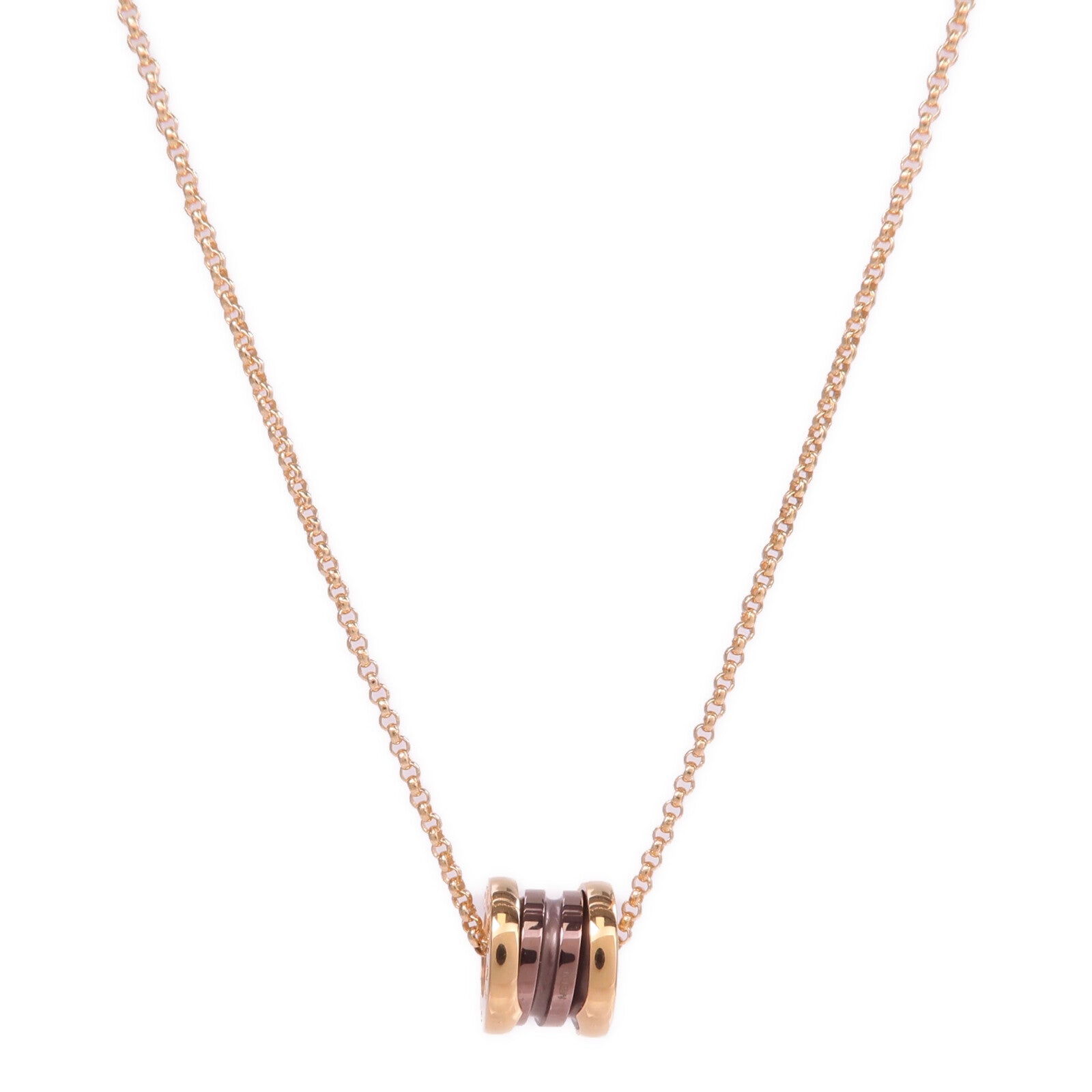 BVLGARI 18K玫瑰金/陶瓷B-zero1 Necklace項鍊