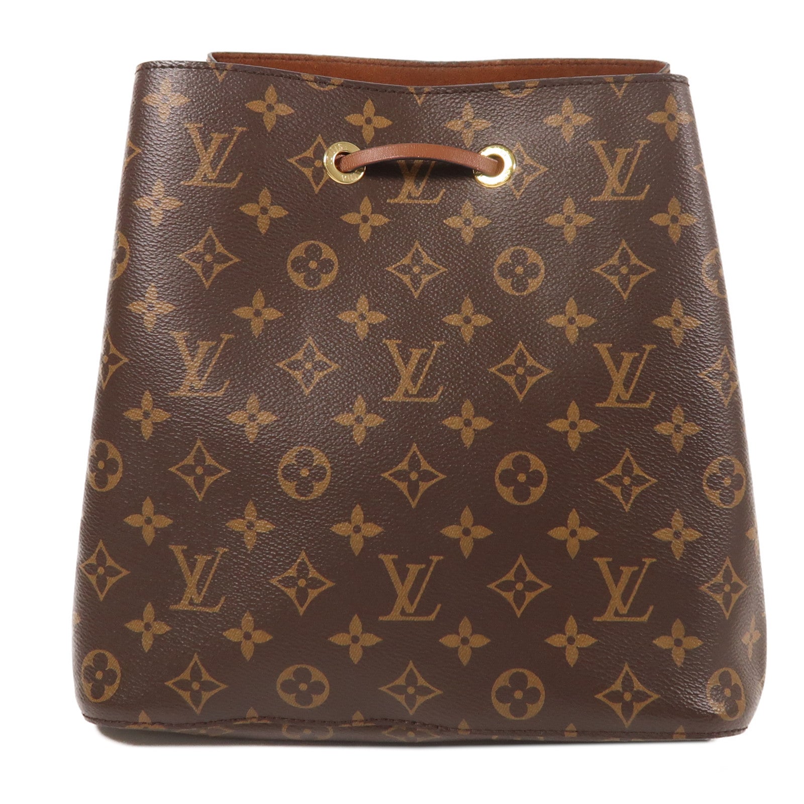 LOUIS VUITTON Monogram NeoNoe MM金扣肩背袋棕色