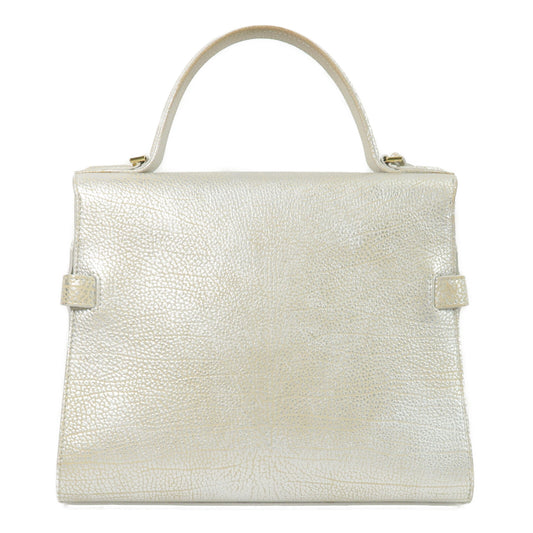 Delvaux 牛皮皮革Tempete MM手挽袋