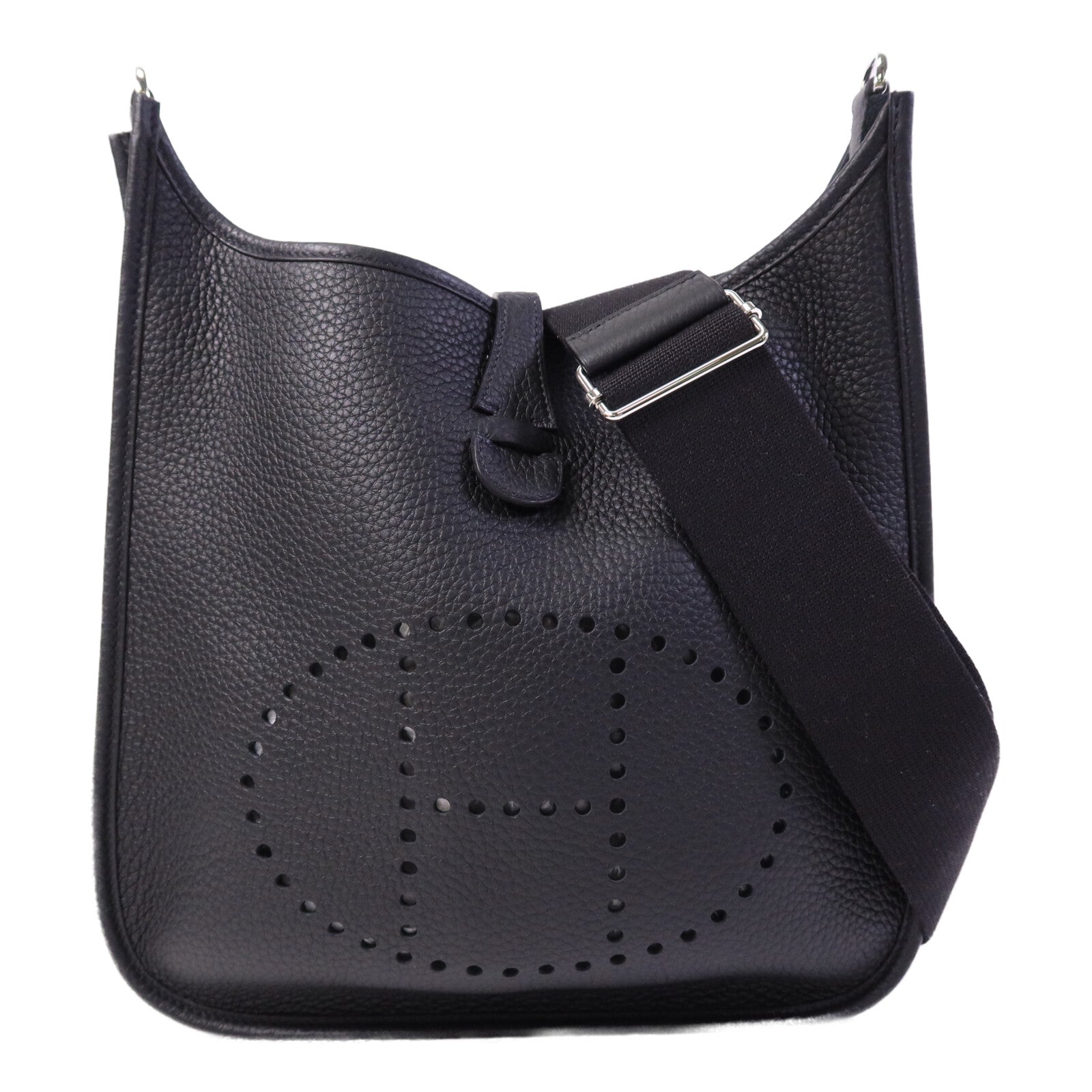 HERMES Clemence皮革Evelyne PM肩背袋Noir