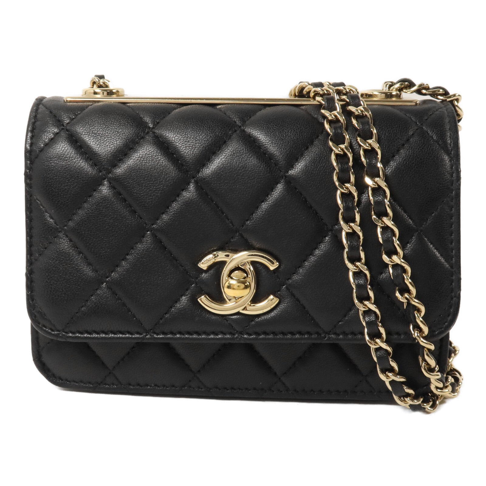 CHANEL 羊皮皮革Trendy CC Wallet On Chain鏈帶肩背袋