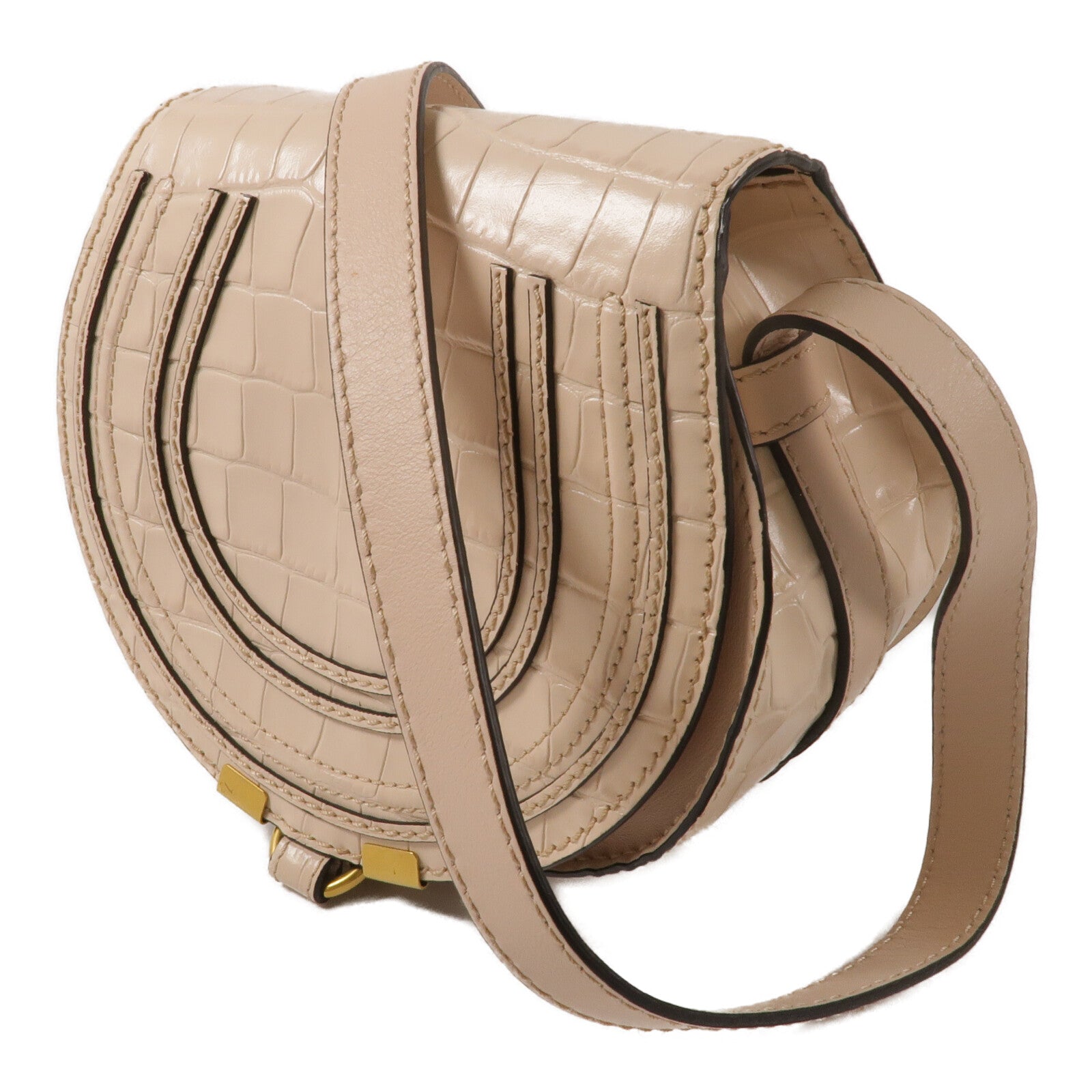 Chloe 牛皮皮革Small Marcie Saddle肩背袋