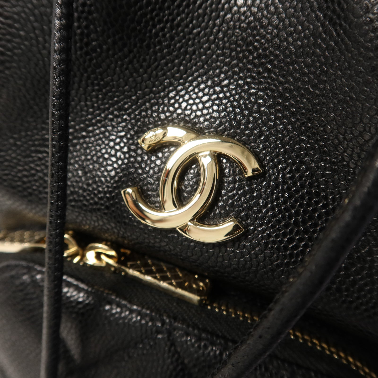CHANEL 牛皮皮革Chain Shoulder Bag金扣鏈帶肩背袋
