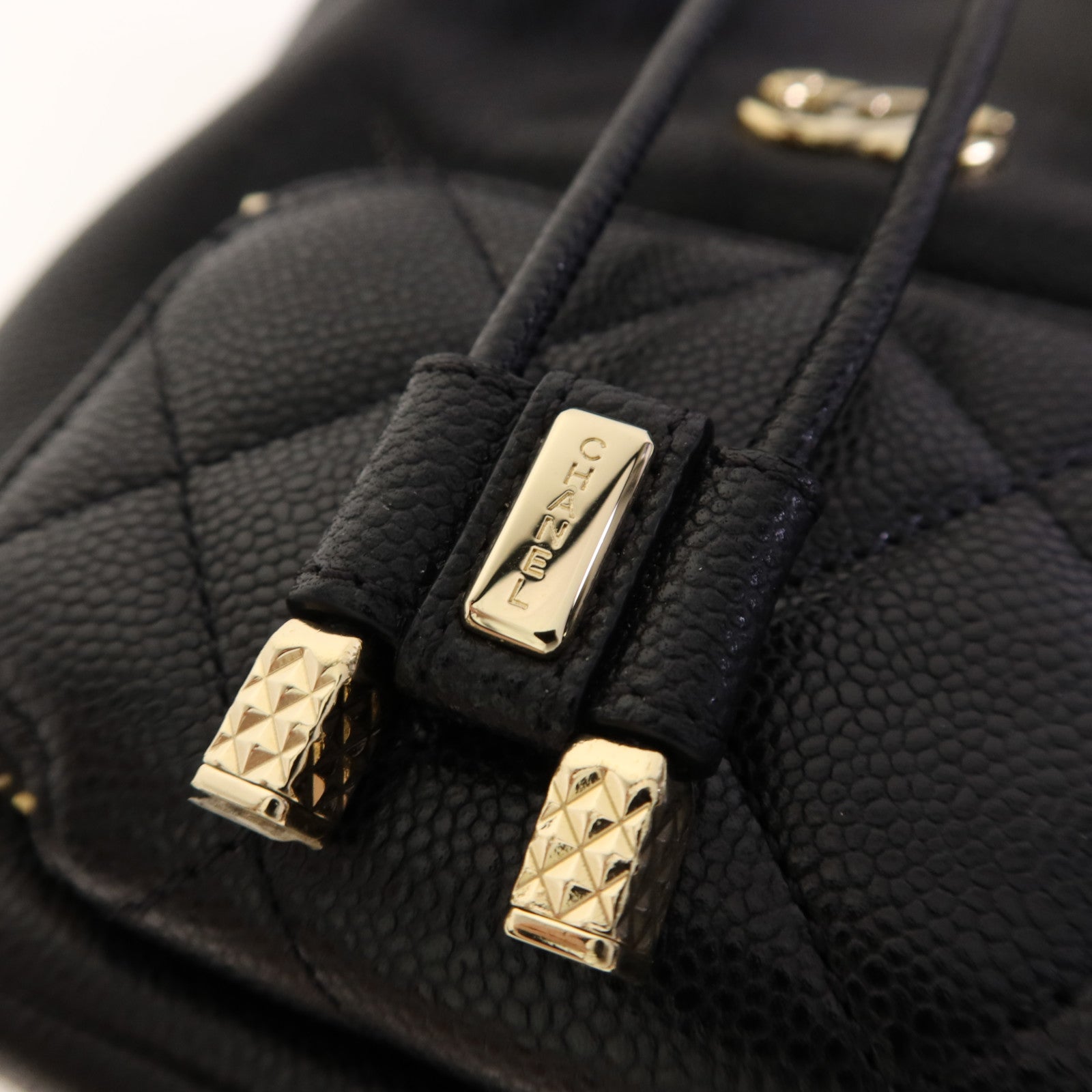 CHANEL 牛皮皮革Chain Shoulder Bag金扣鏈帶肩背袋