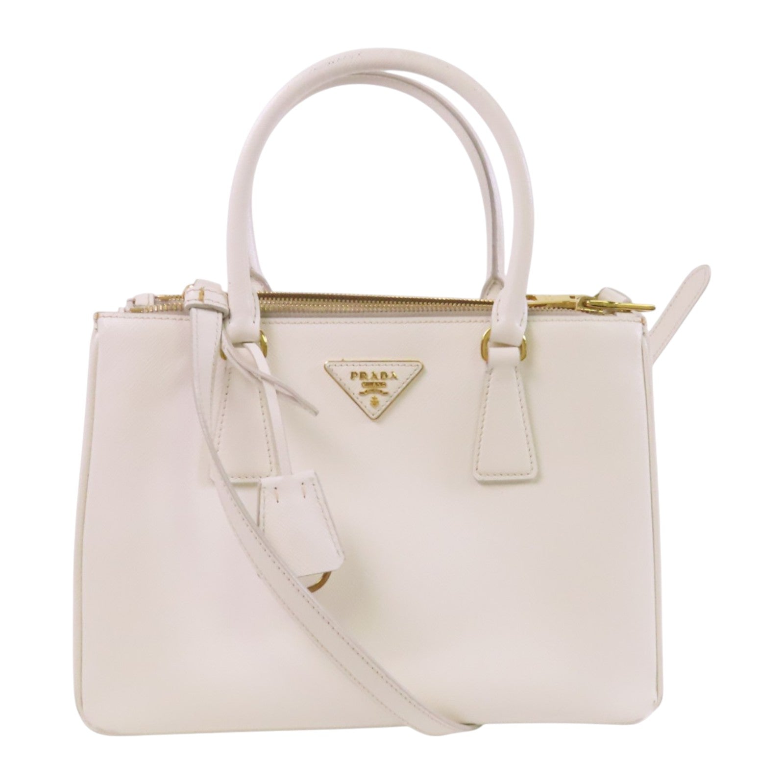 PRADA Saffiano皮革2Way Shoulder Bag金扣手挽肩背兩用袋