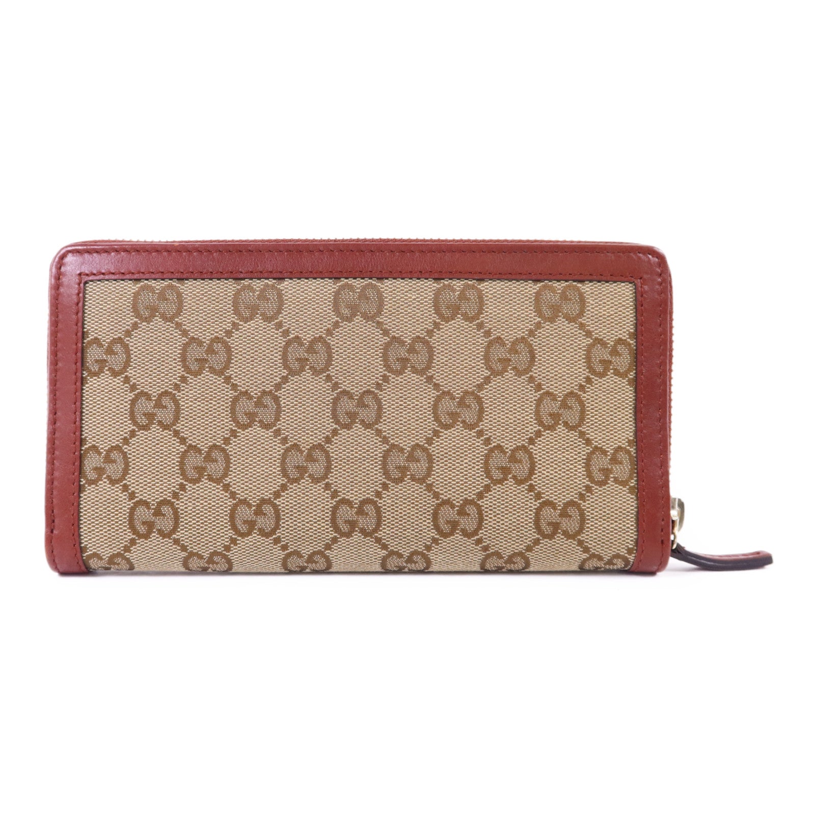 GUCCI 【激減優惠】牛皮皮革/帆布Long Wallet金扣長錢包