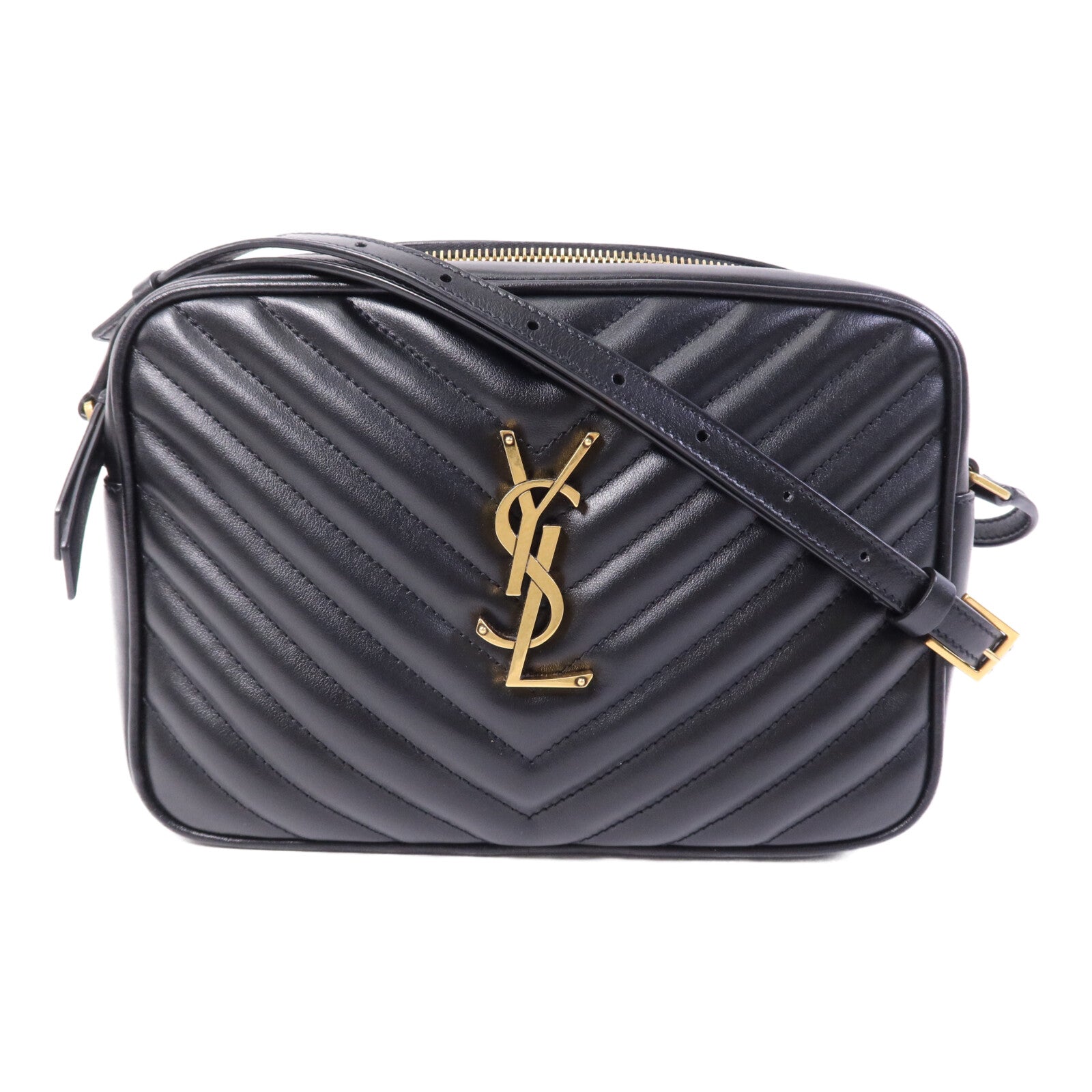 SAINT LAURENT 牛皮皮革LOU Camera Bag金扣肩背袋