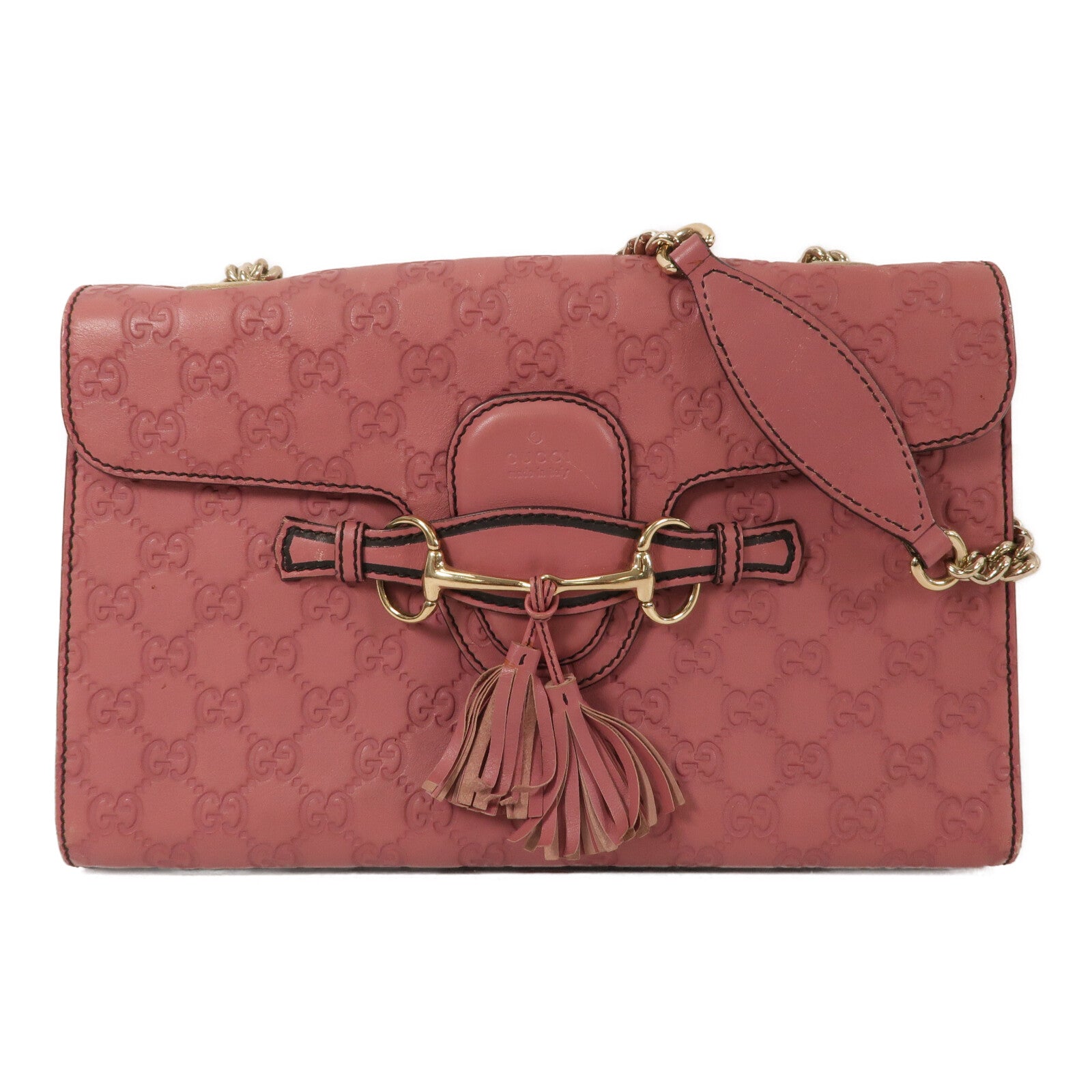 GUCCI 牛皮皮革Emily鏈帶肩背袋