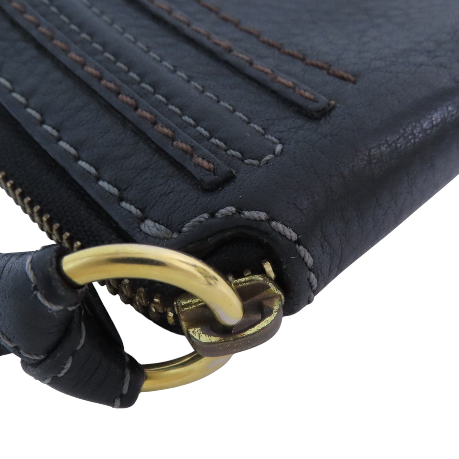 Chloe 牛皮皮革Zipper Long Wallet金扣拉鏈長錢包