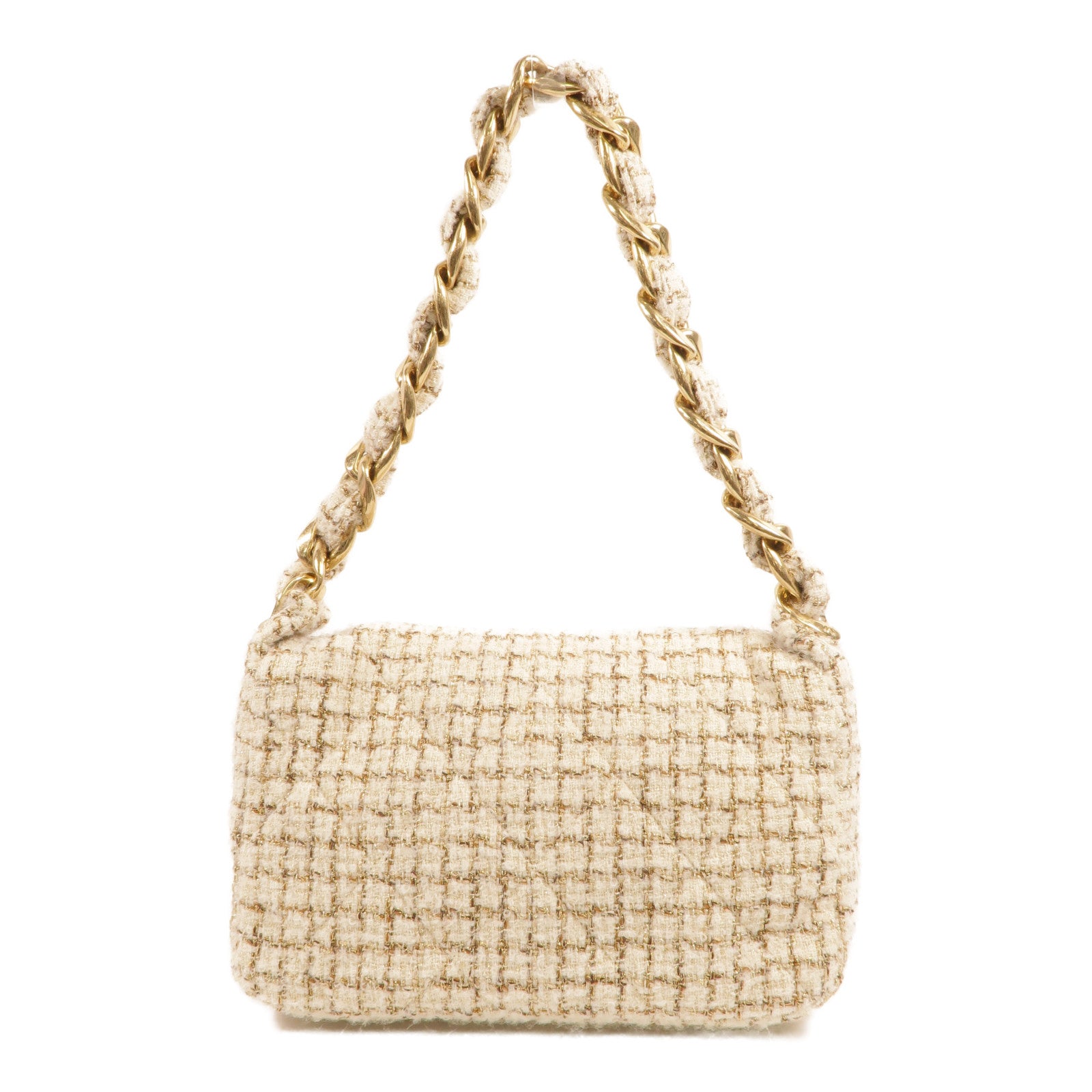 CHANEL Tweed Flap Bag肩背袋