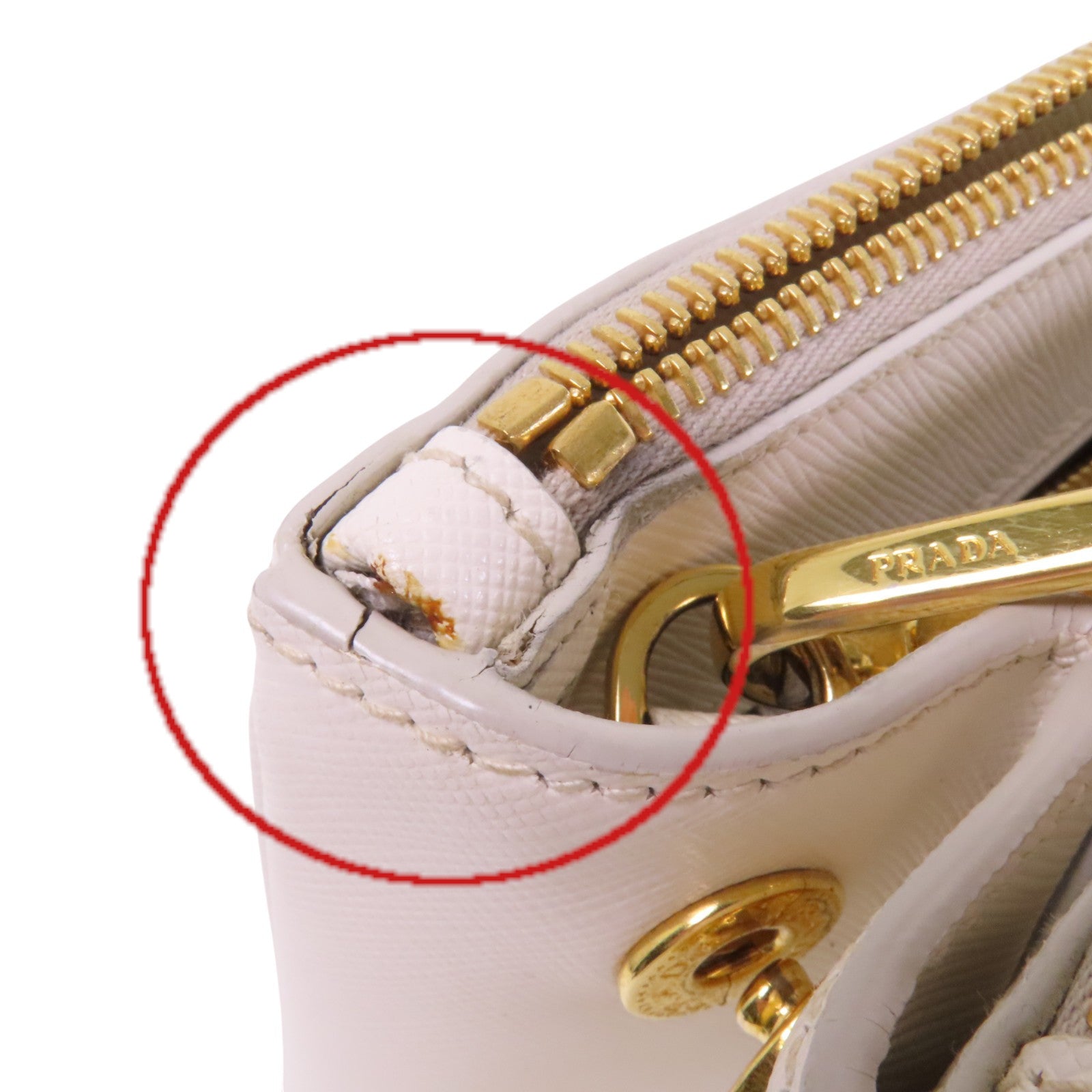 PRADA Saffiano皮革2Way Shoulder Bag金扣手挽肩背兩用袋