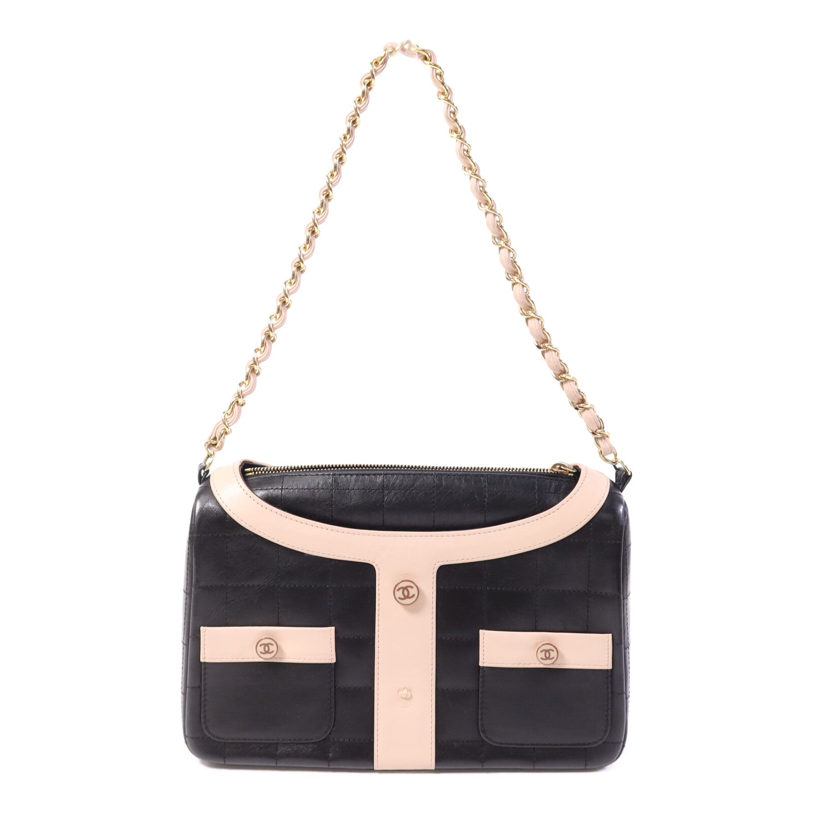 CHANEL 【激減優惠】牛皮皮革Mademoiselle Jacket Bag金扣肩背袋