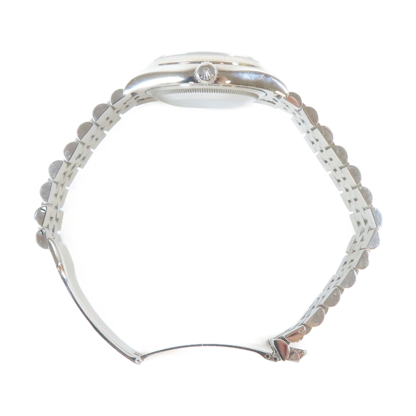 ROLEX Datejust 18K白金/不鏽鋼/鑽石手錶自動機芯銀色