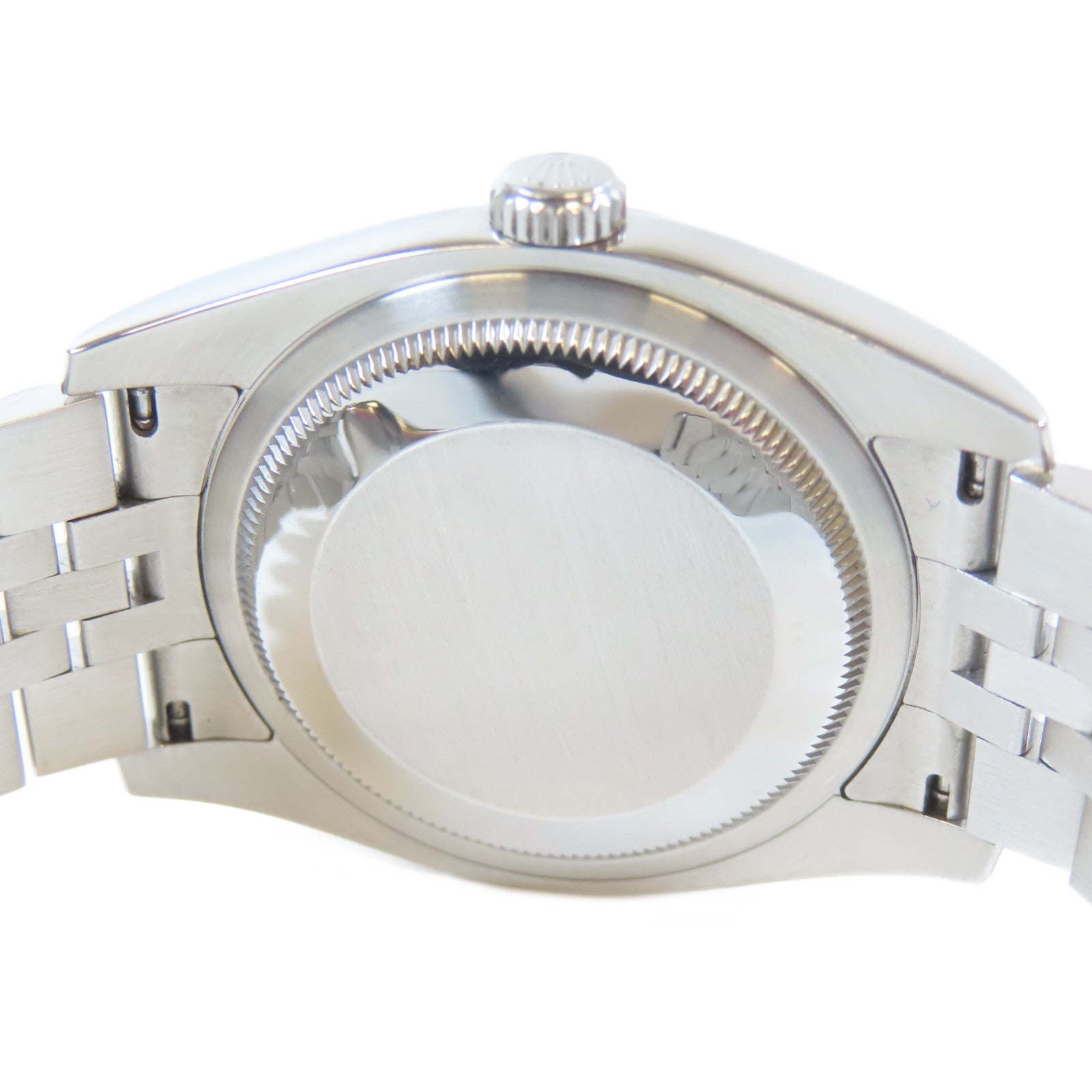 ROLEX Datejust 18K白金/不鏽鋼/鑽石手錶自動機芯銀色